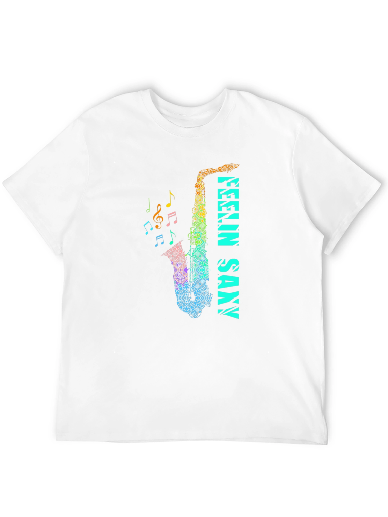 Feelin Saxxy Black T-Shirt - Musical Instrument Graphic Tee