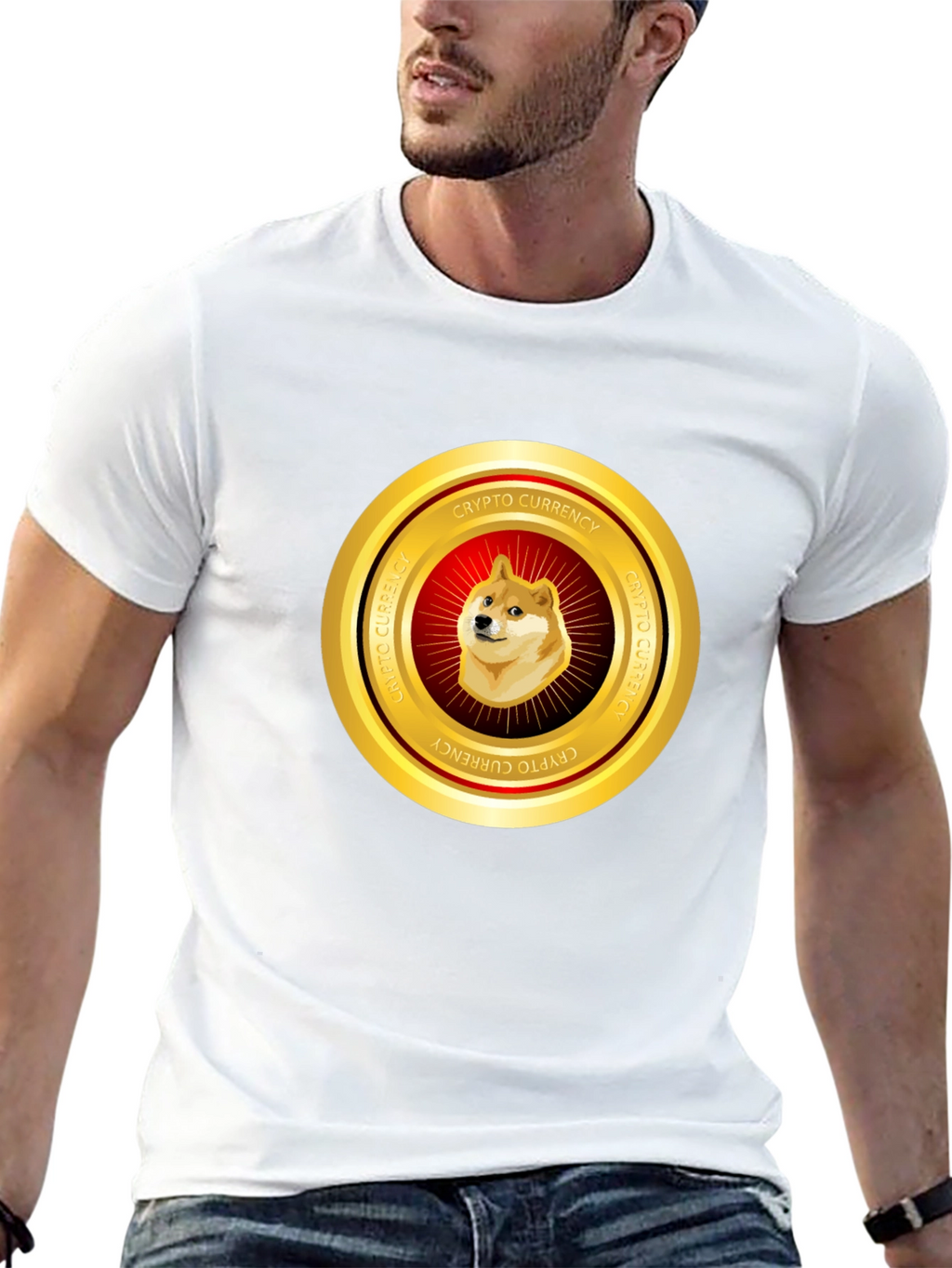 Dogecoin Crypto Currency Black T-Shirt