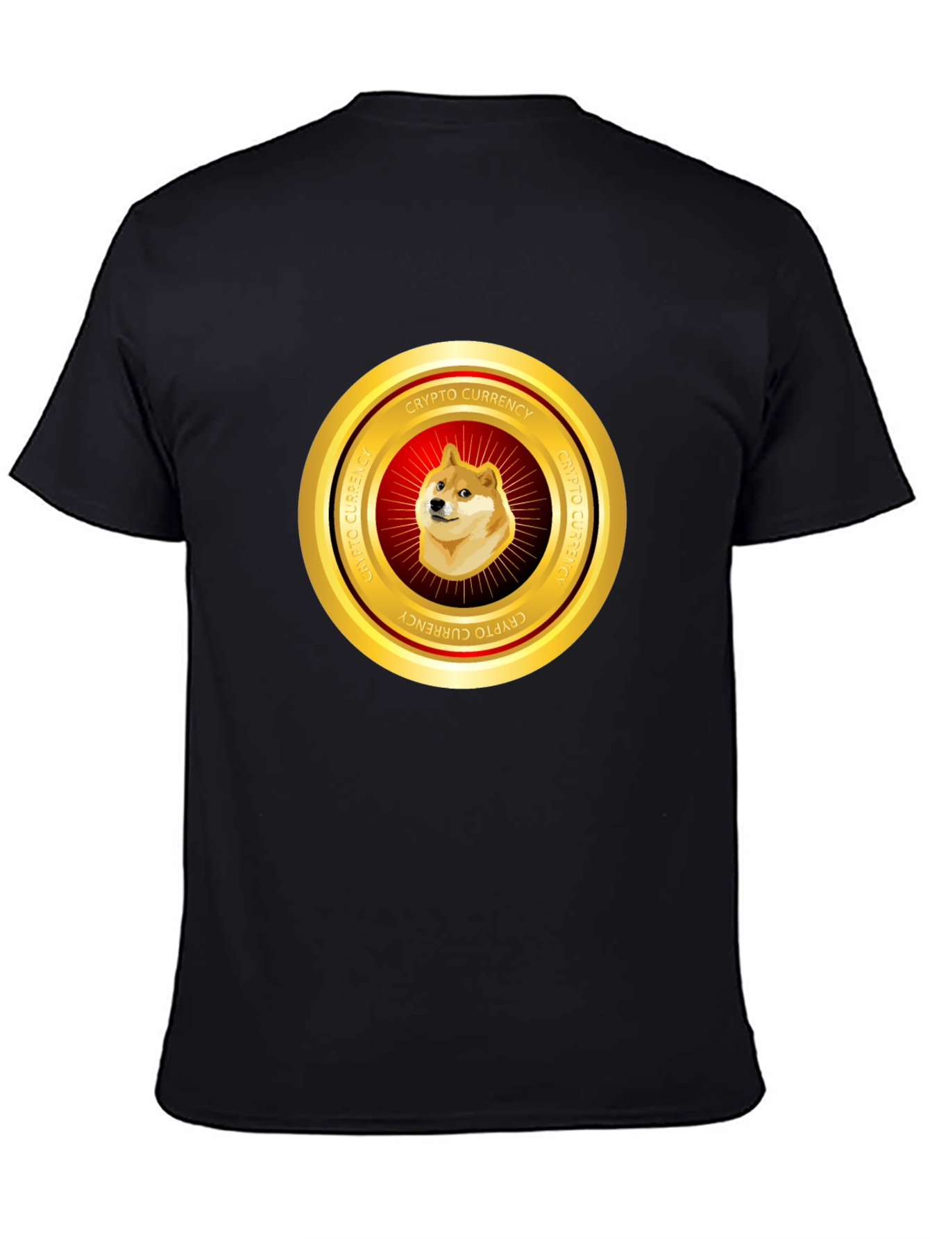 Dogecoin Crypto Currency Black T-Shirt