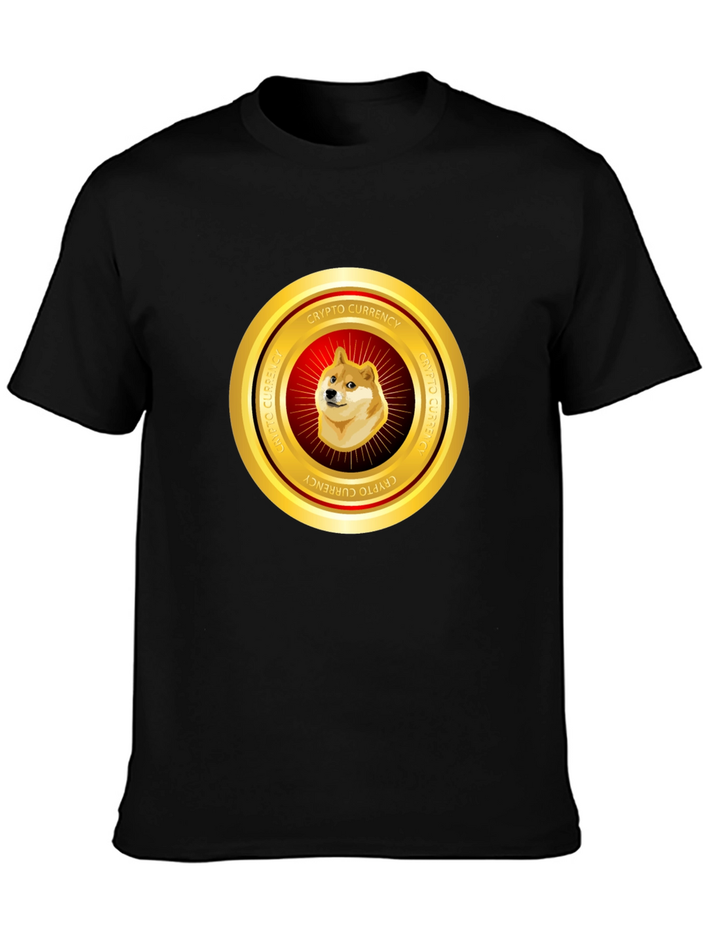 Dogecoin Crypto Currency Black T-Shirt