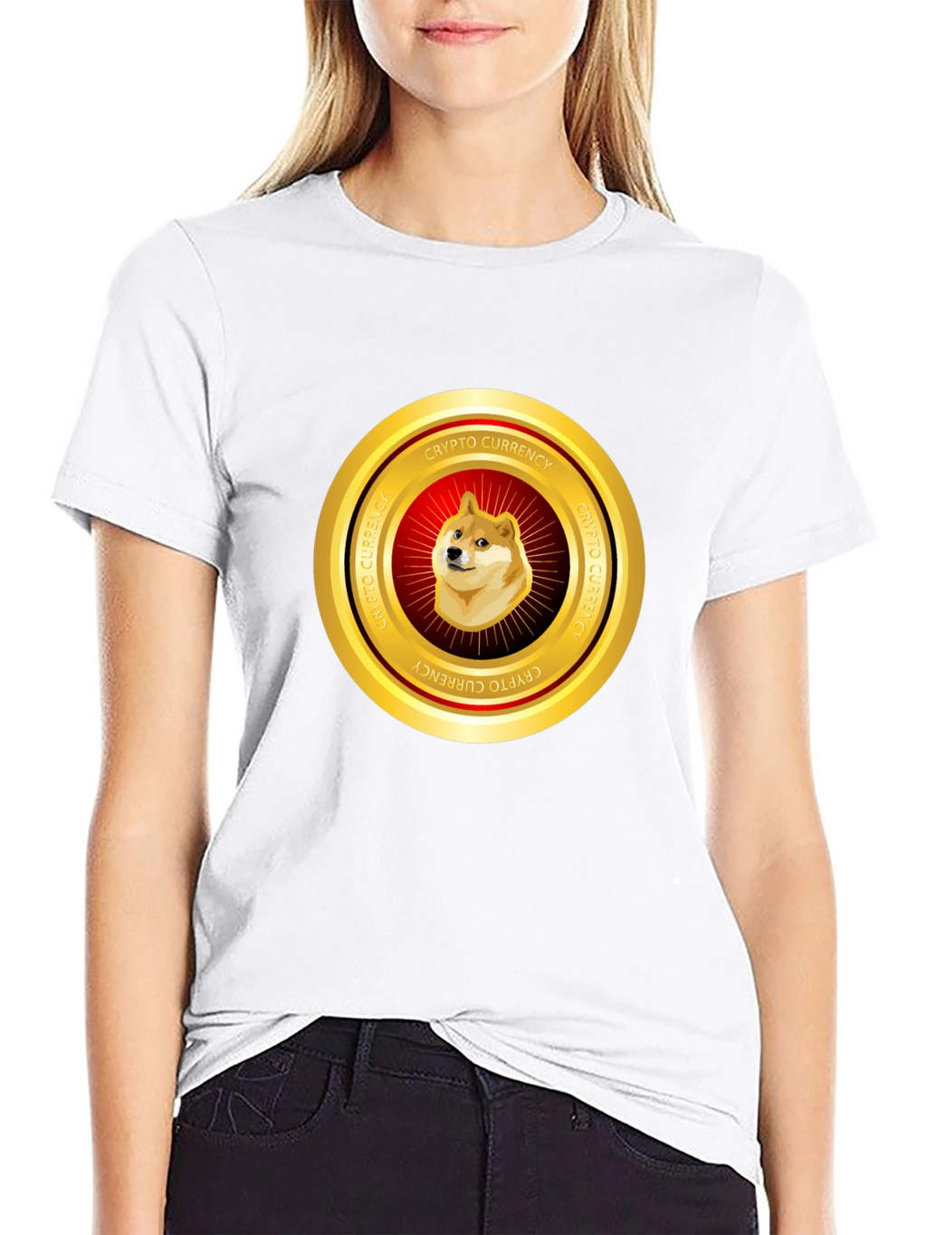 Dogecoin Crypto Currency Black T-Shirt