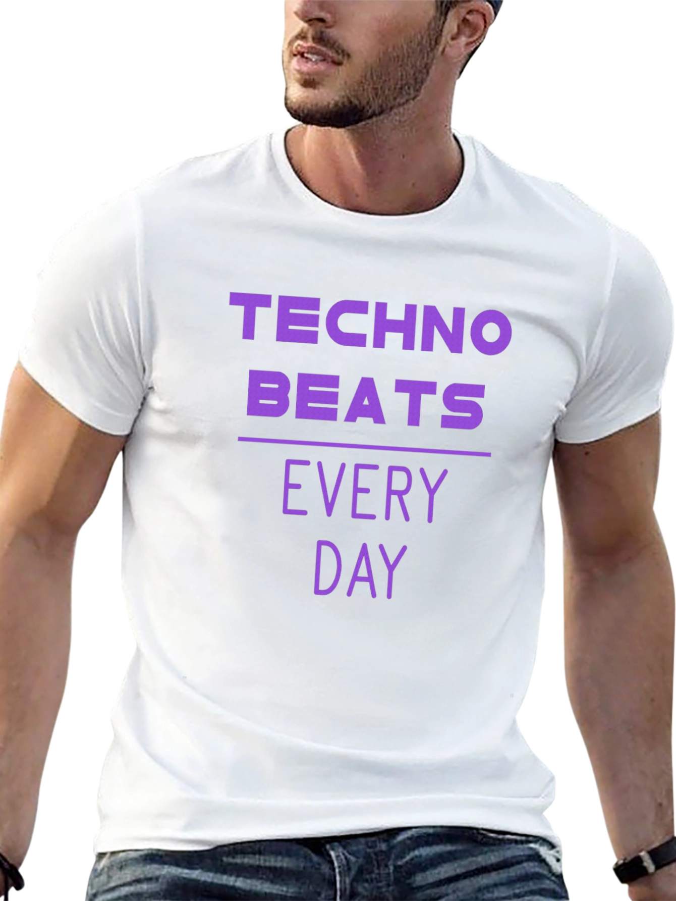 Techno Beats Every Day Graphic T-Shirt