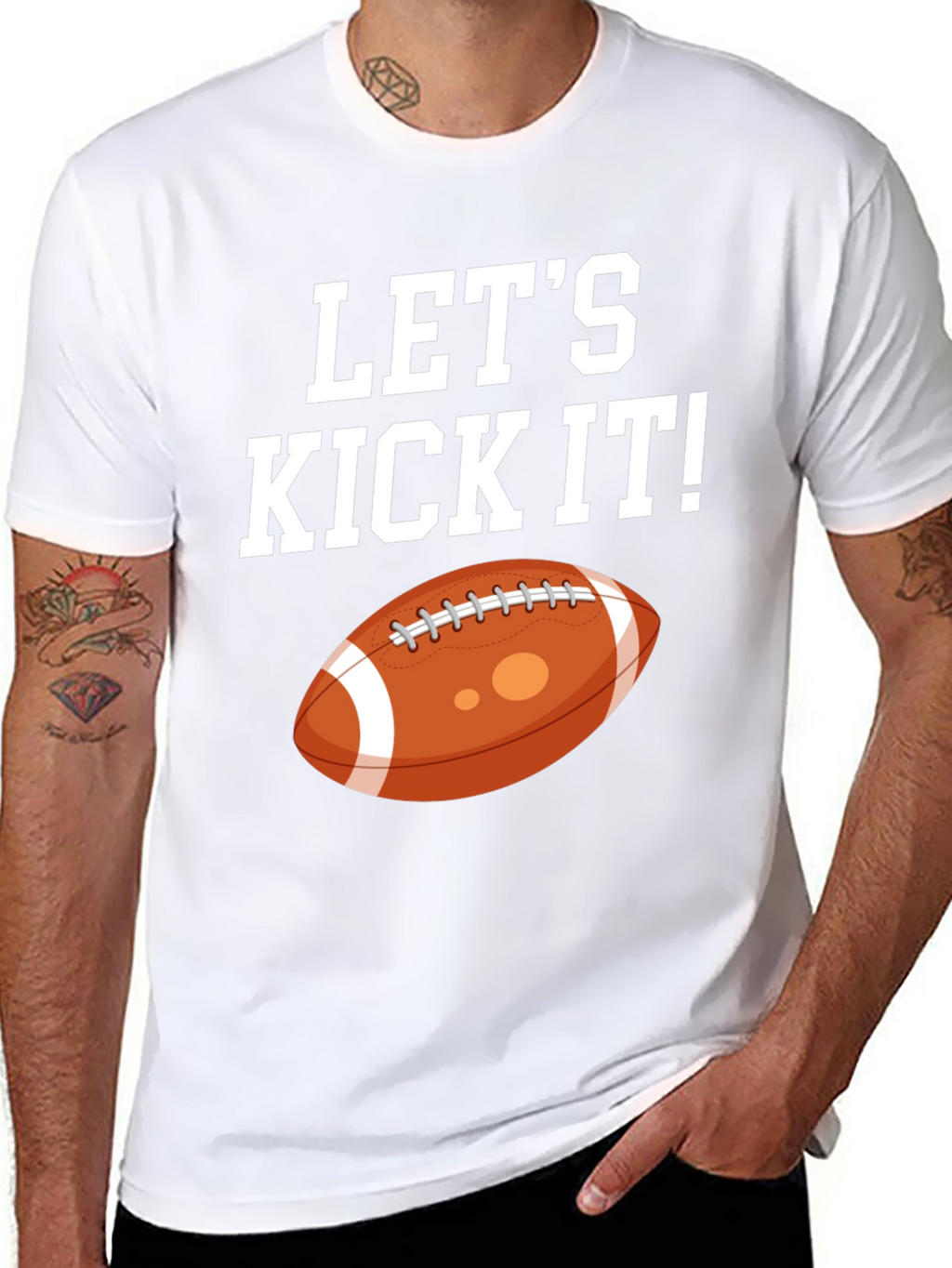 Lets Kick It Football Graphic Tee