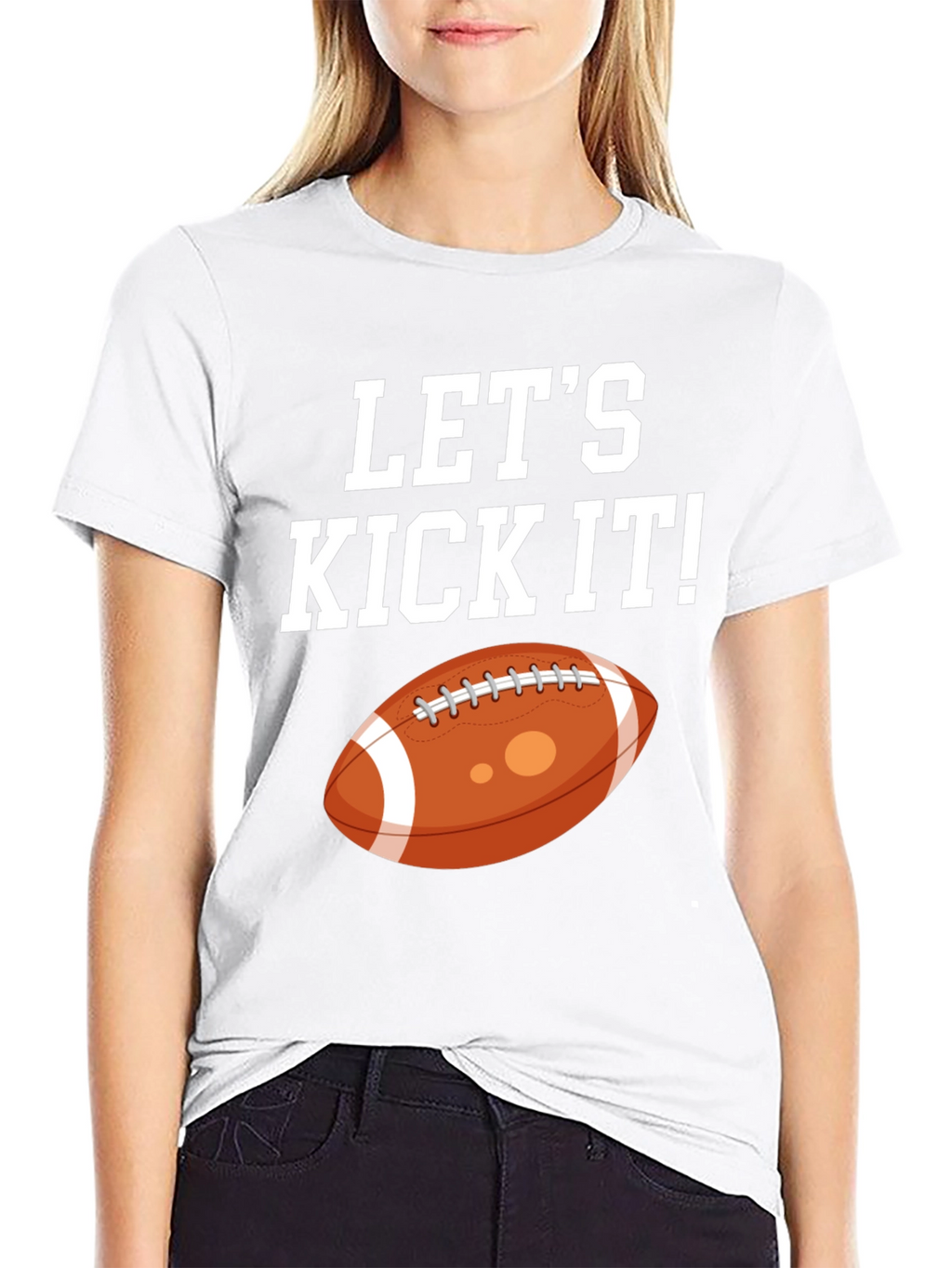 Lets Kick It Football Graphic Tee