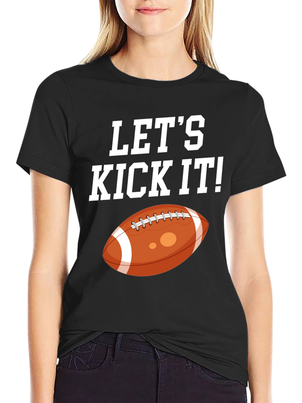 Lets Kick It Football Graphic Tee