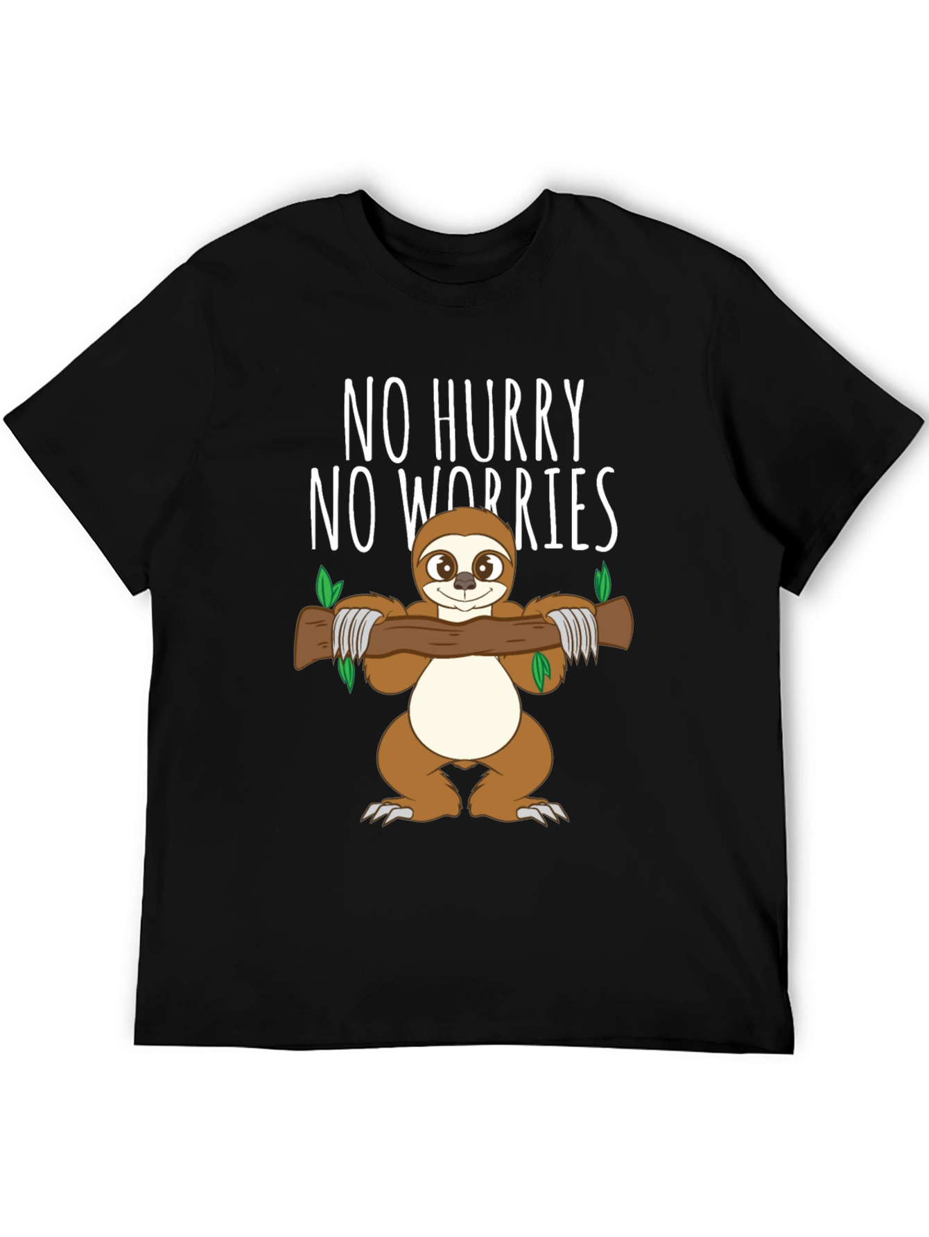 No Hurry No Worries Sloth Graphic T-Shirt