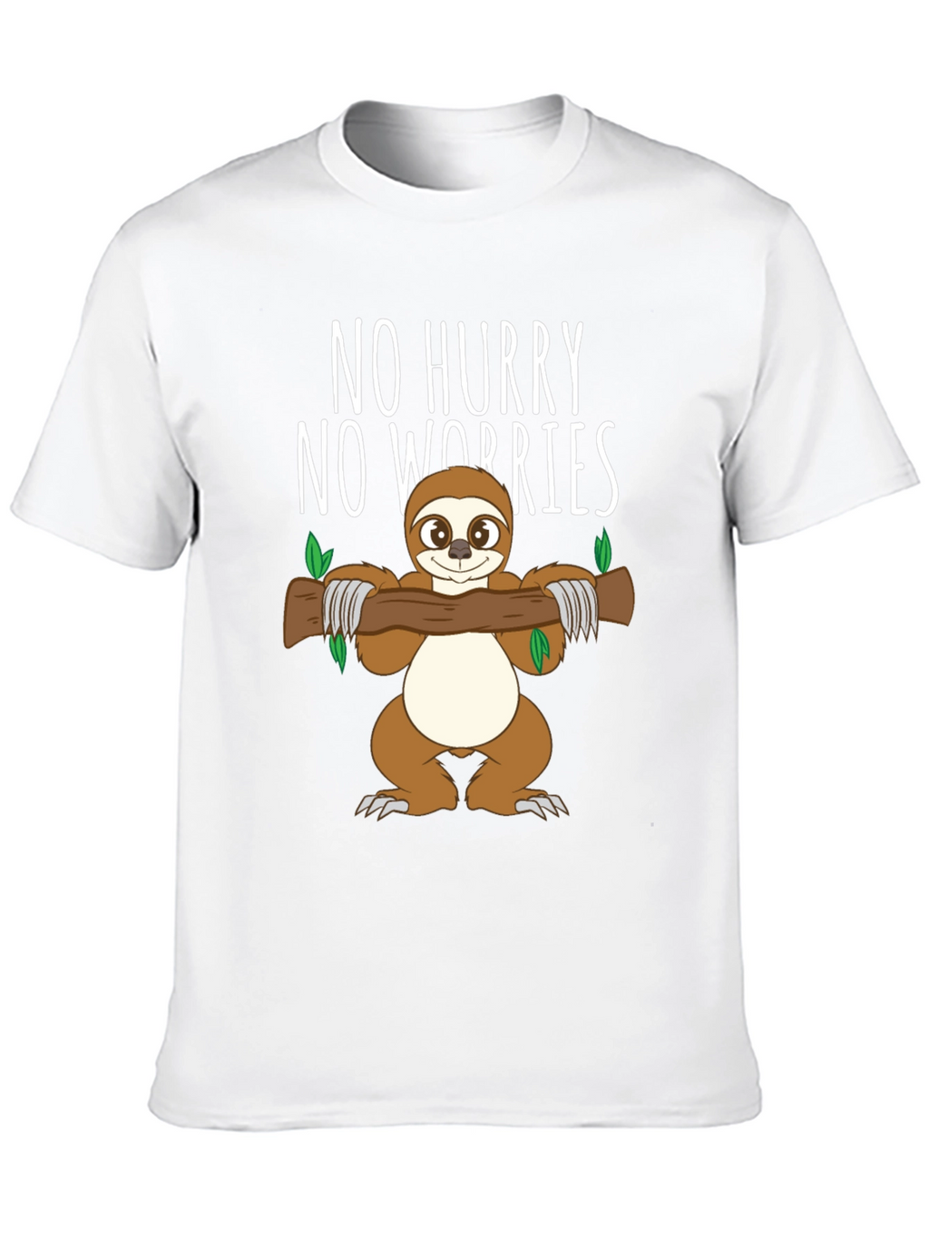 No Hurry No Worries Sloth Graphic T-Shirt