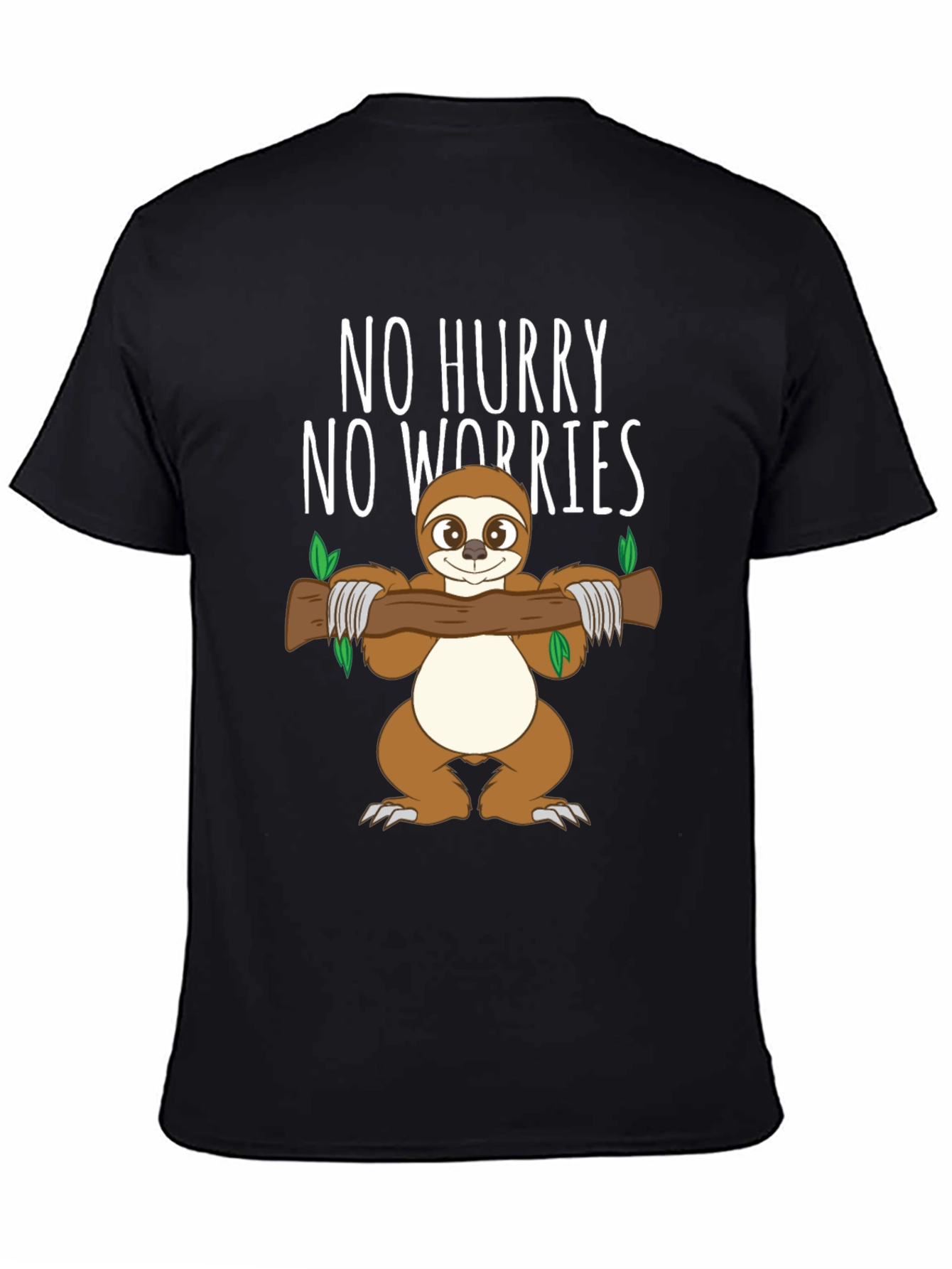 No Hurry No Worries Sloth Graphic T-Shirt