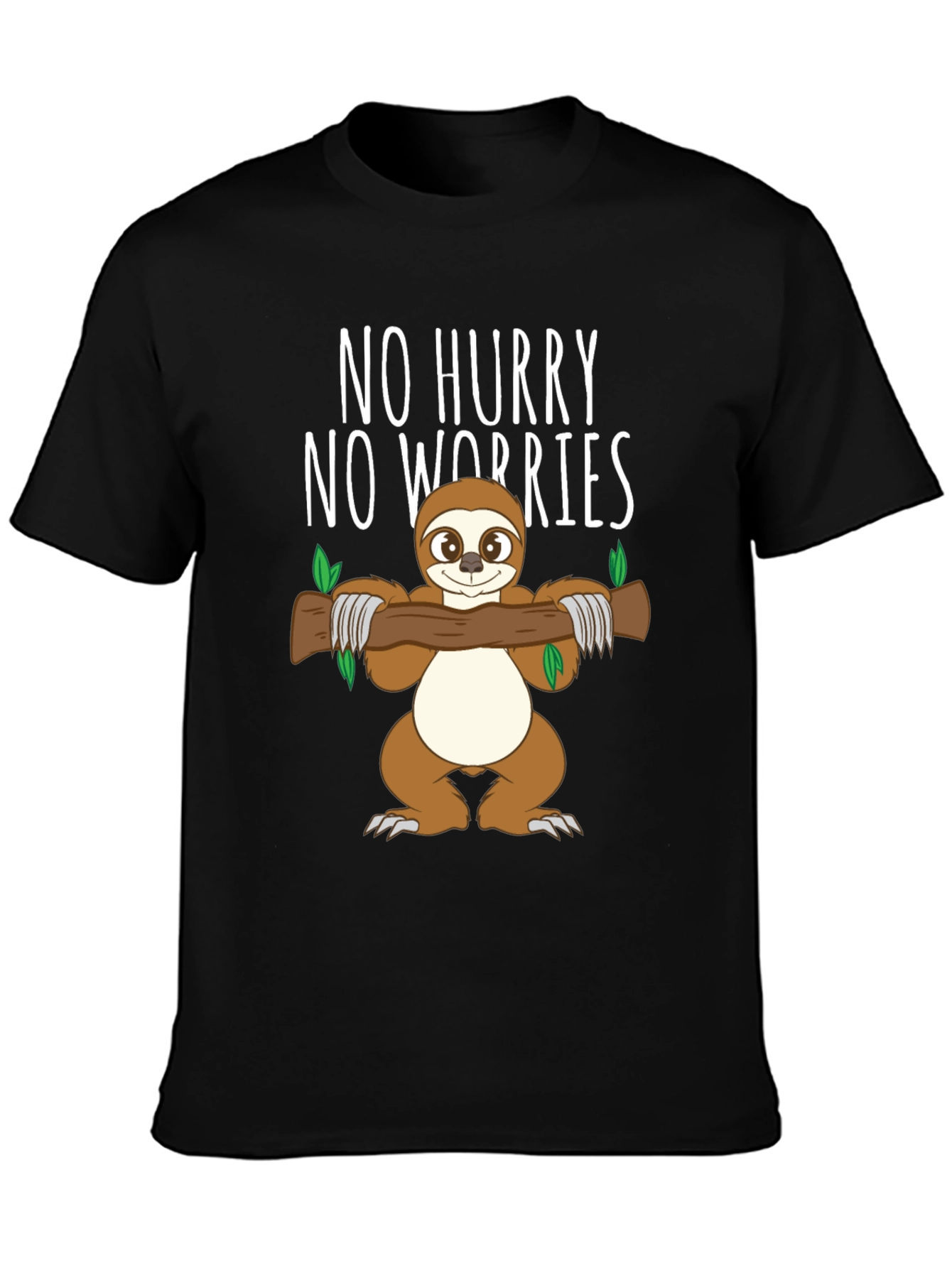No Hurry No Worries Sloth Graphic T-Shirt