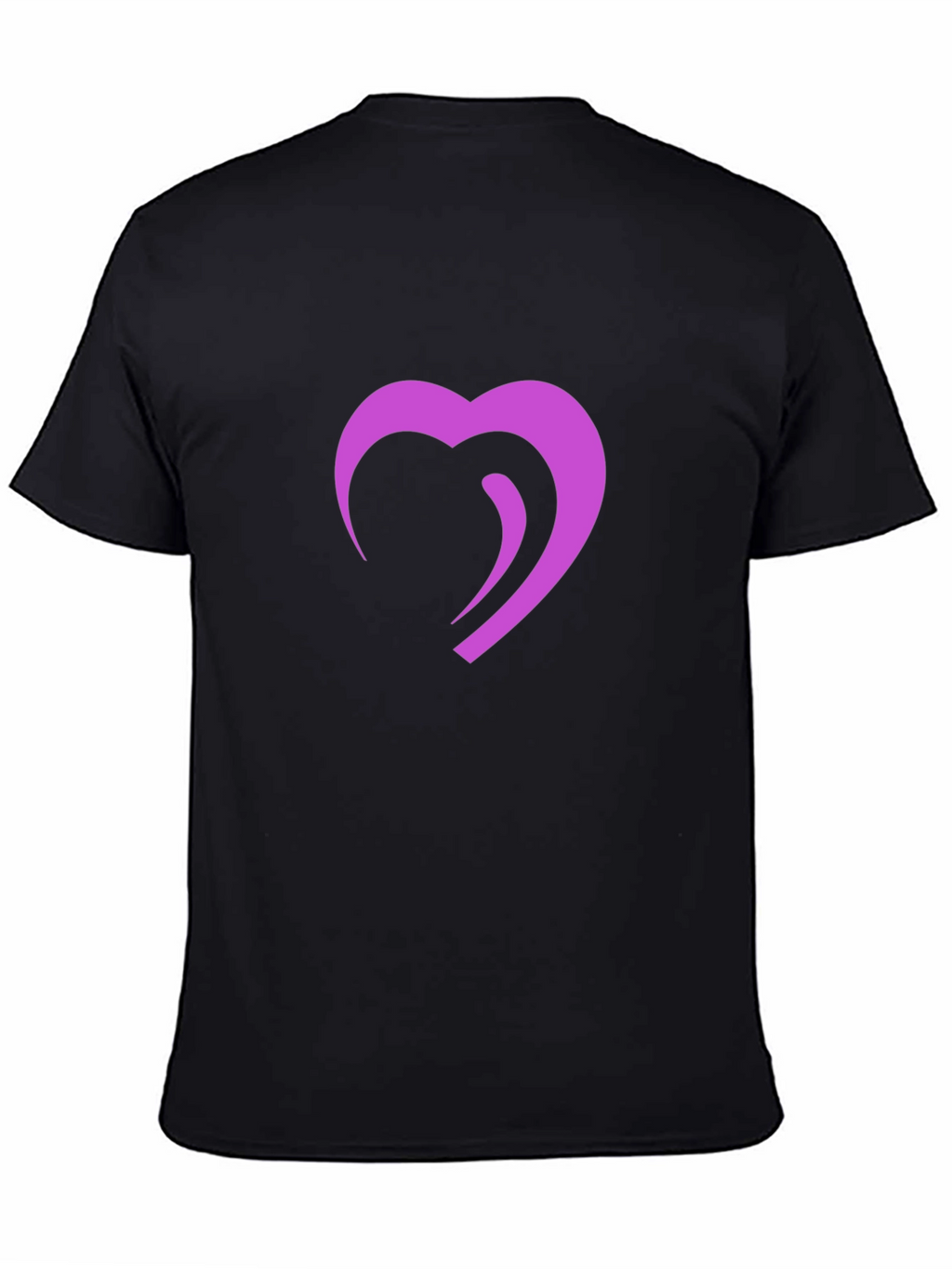 Modern Heart Graphic Black T-Shirt