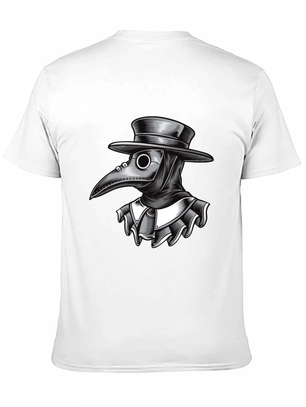 Plague Doctor Graphic Tee - Black Cotton T-Shirt