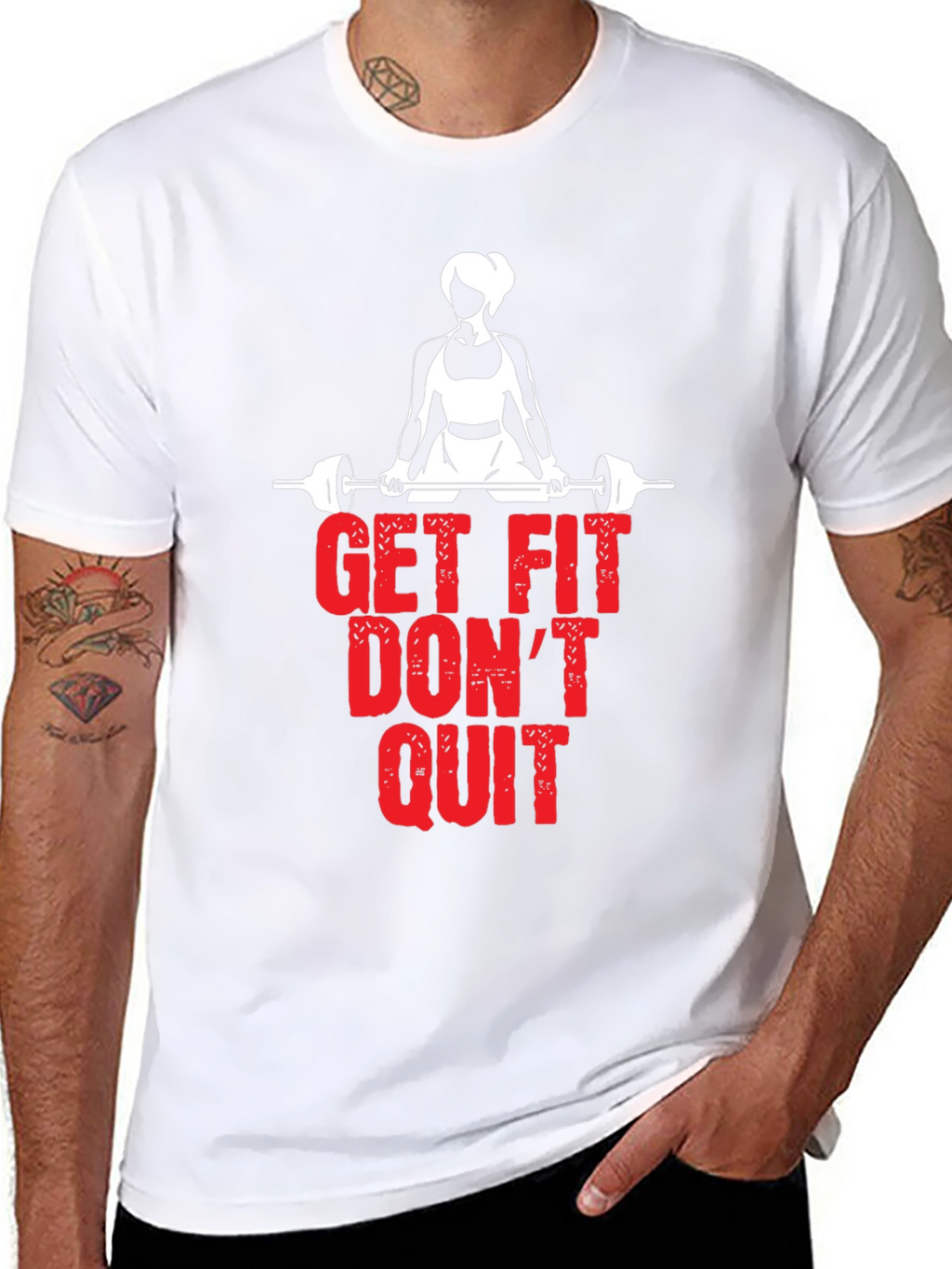 Get Fit Dont Quit Black T-Shirt