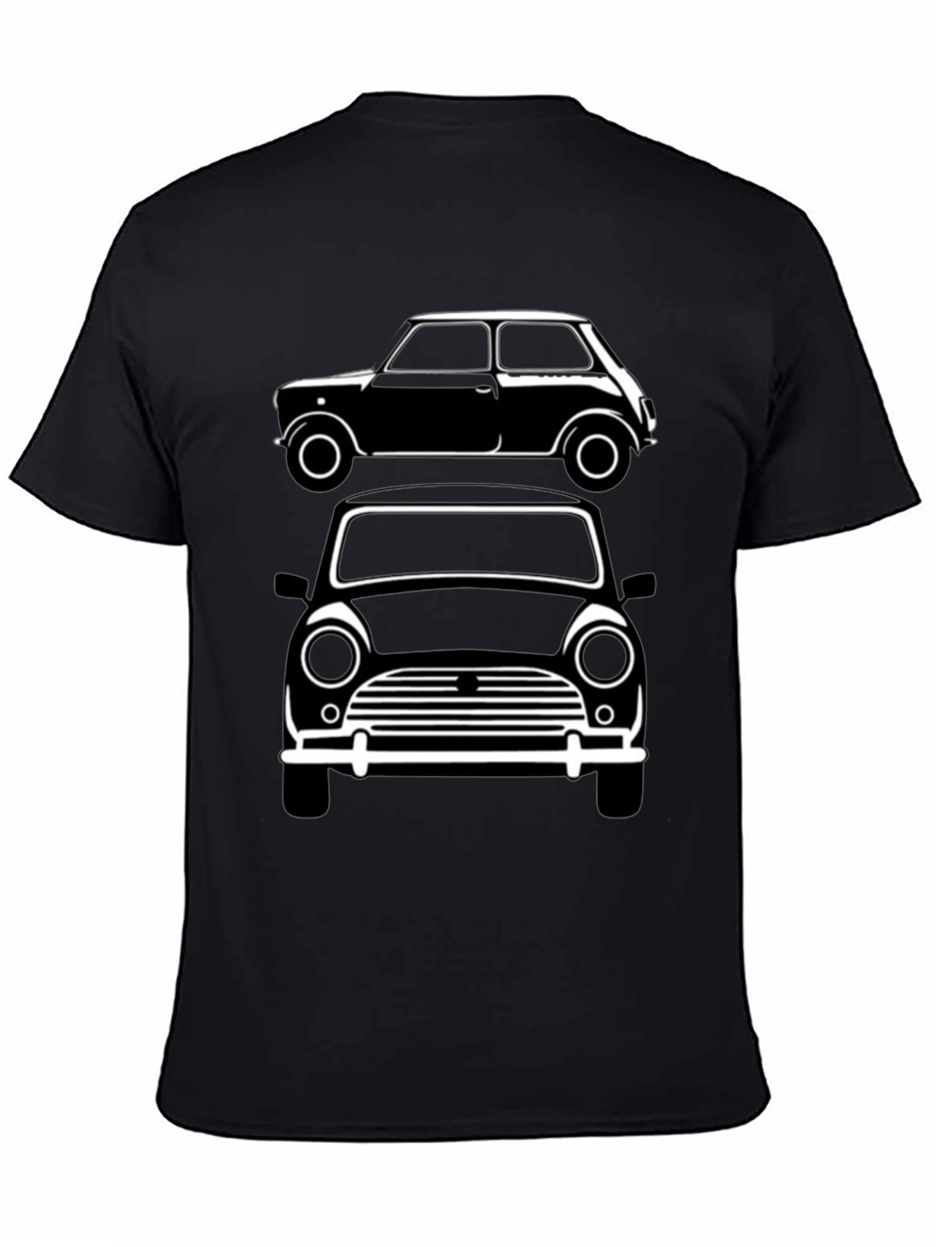 Classic Mini Car T-Shirt - Black Graphic Tee