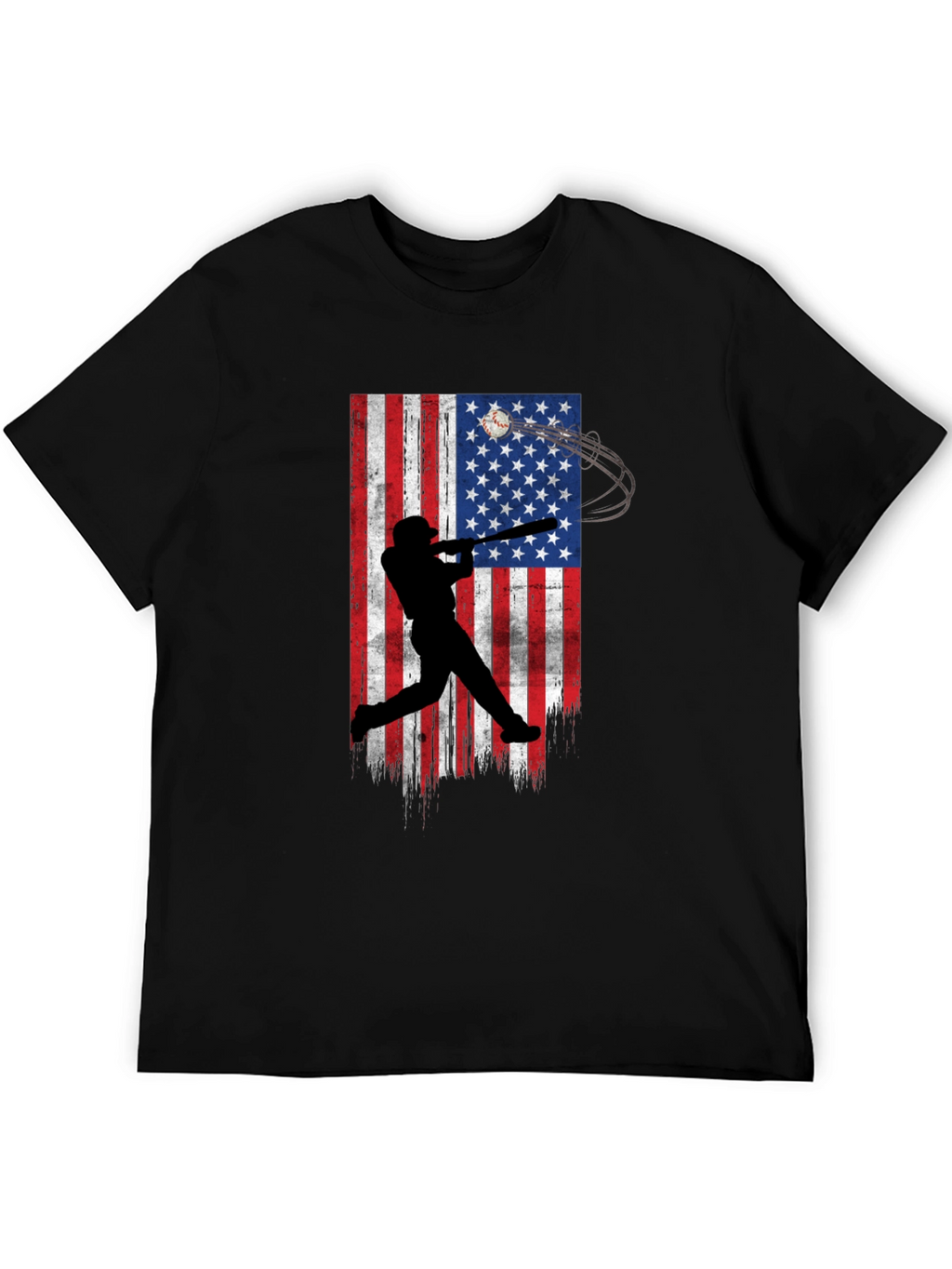 Baseball USA Flag Graphic Tee