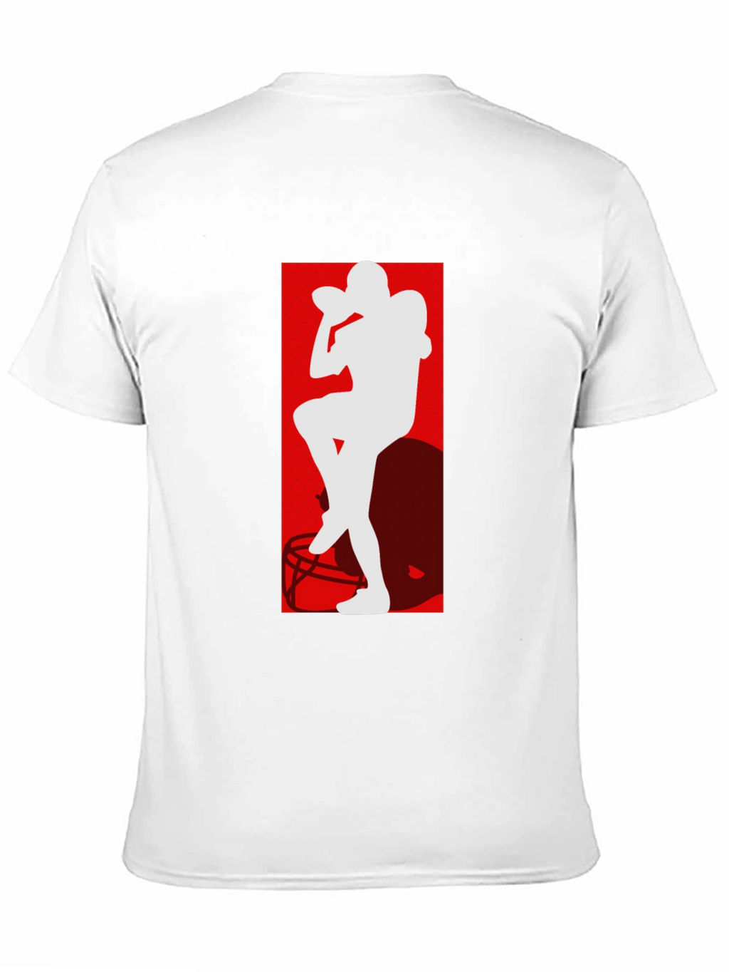Football Player Silhouette Graphic T-Shirt