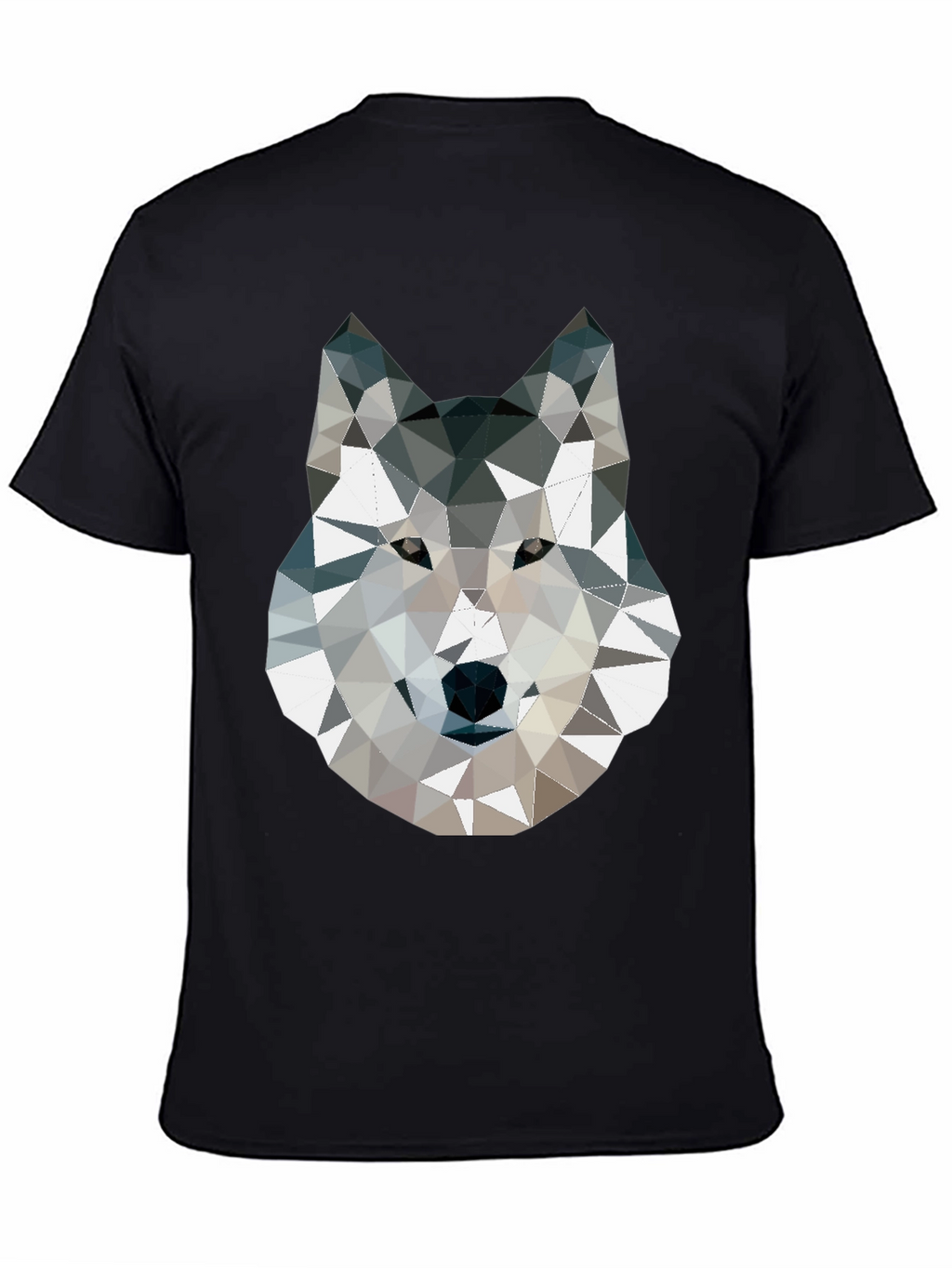 Geometric Wolf Graphic Print T-Shirt