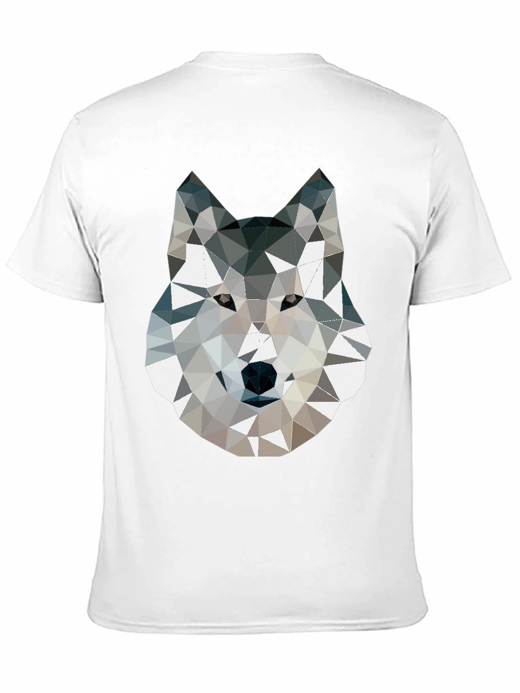 Geometric Wolf Graphic Print T-Shirt