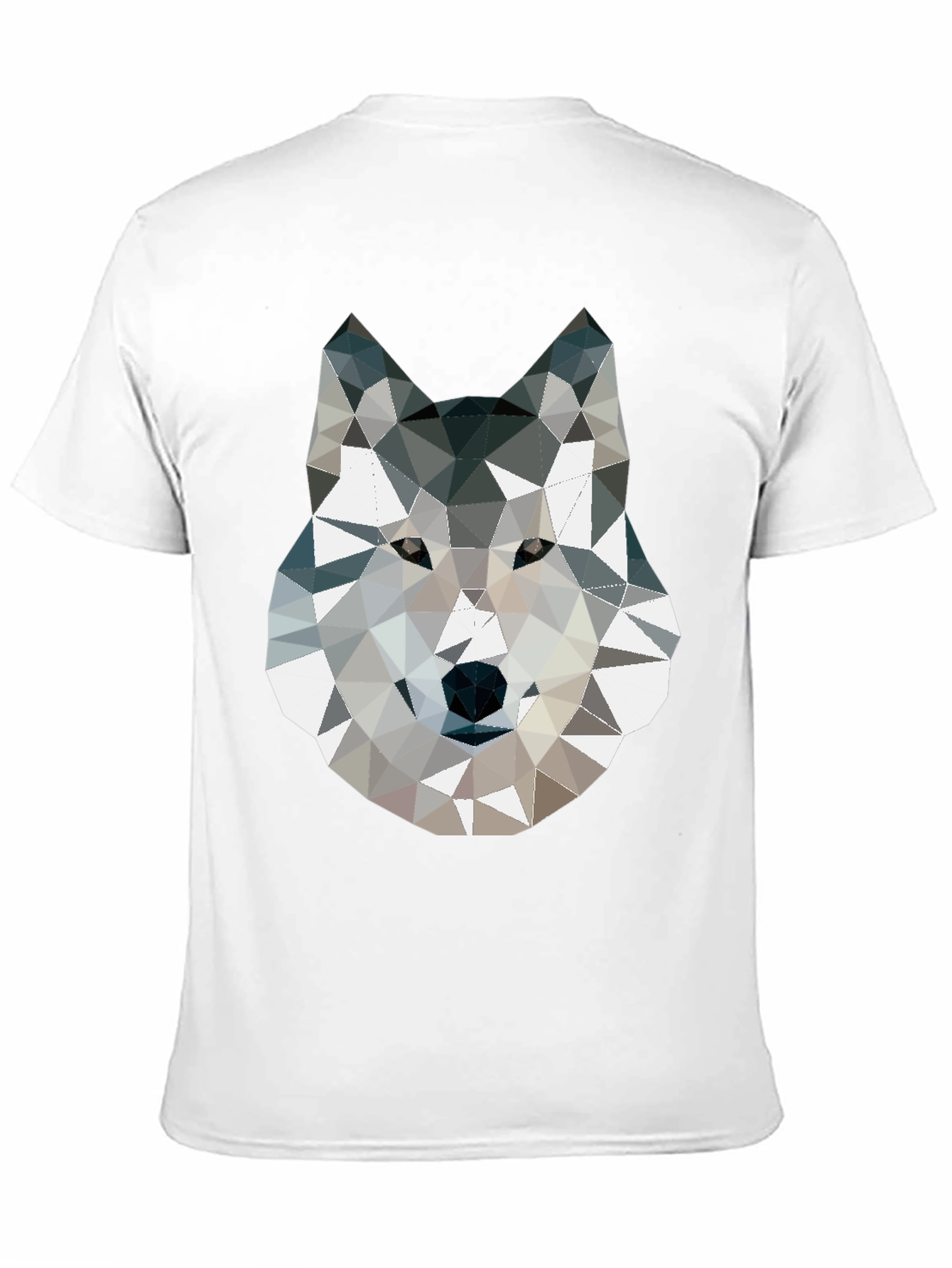 Geometric Wolf Graphic Print T-Shirt