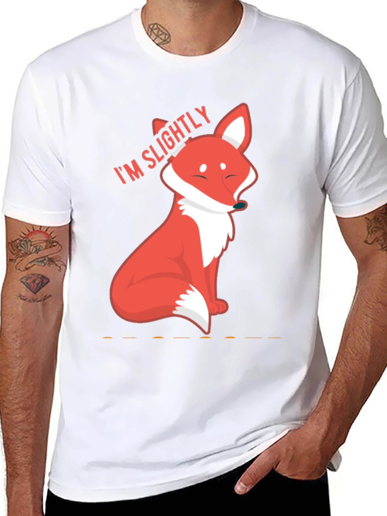 Slightly Fox Tee - Cute Graphic T-Shirt