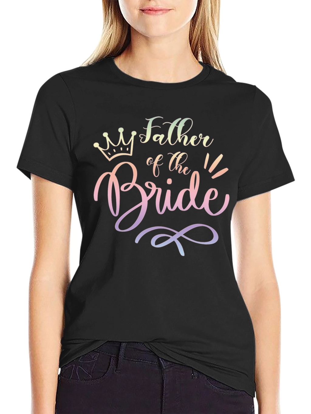 Father of the Bride Black Tee