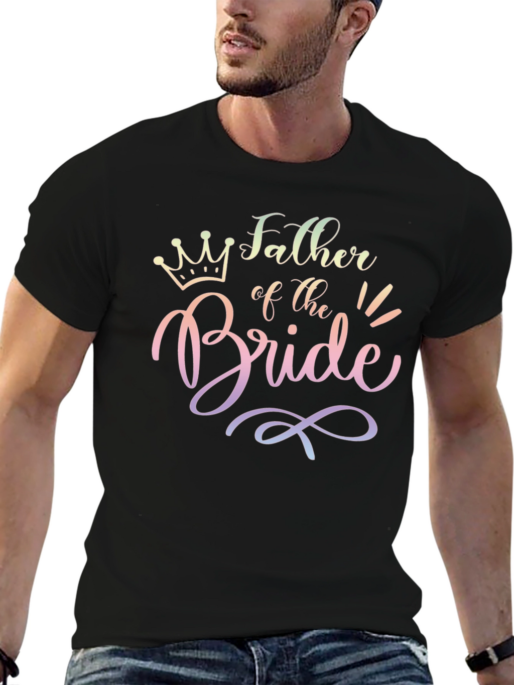 Father of the Bride Black Tee