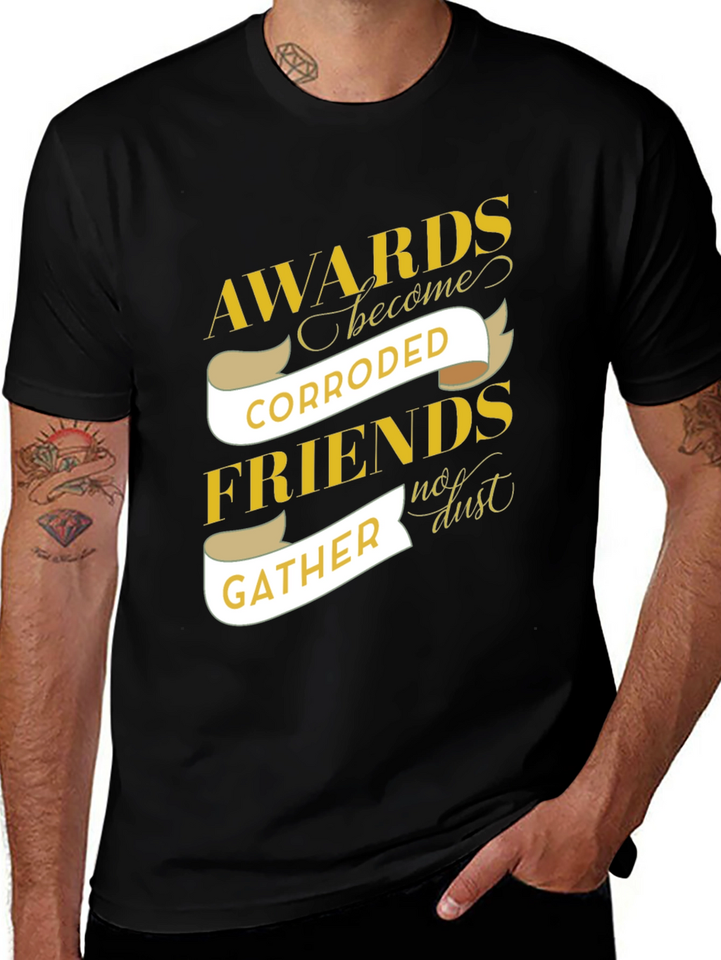 Awards Corroded Friends Gather Graphic T-Shirt