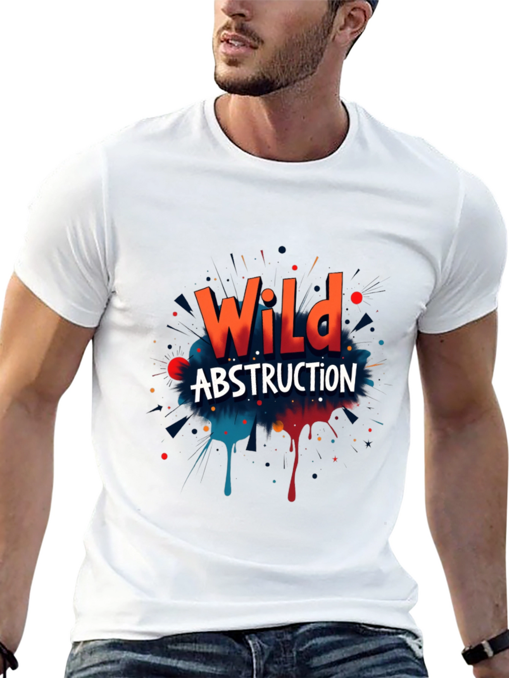 Wild Abstraction Graphic Print T-Shirt