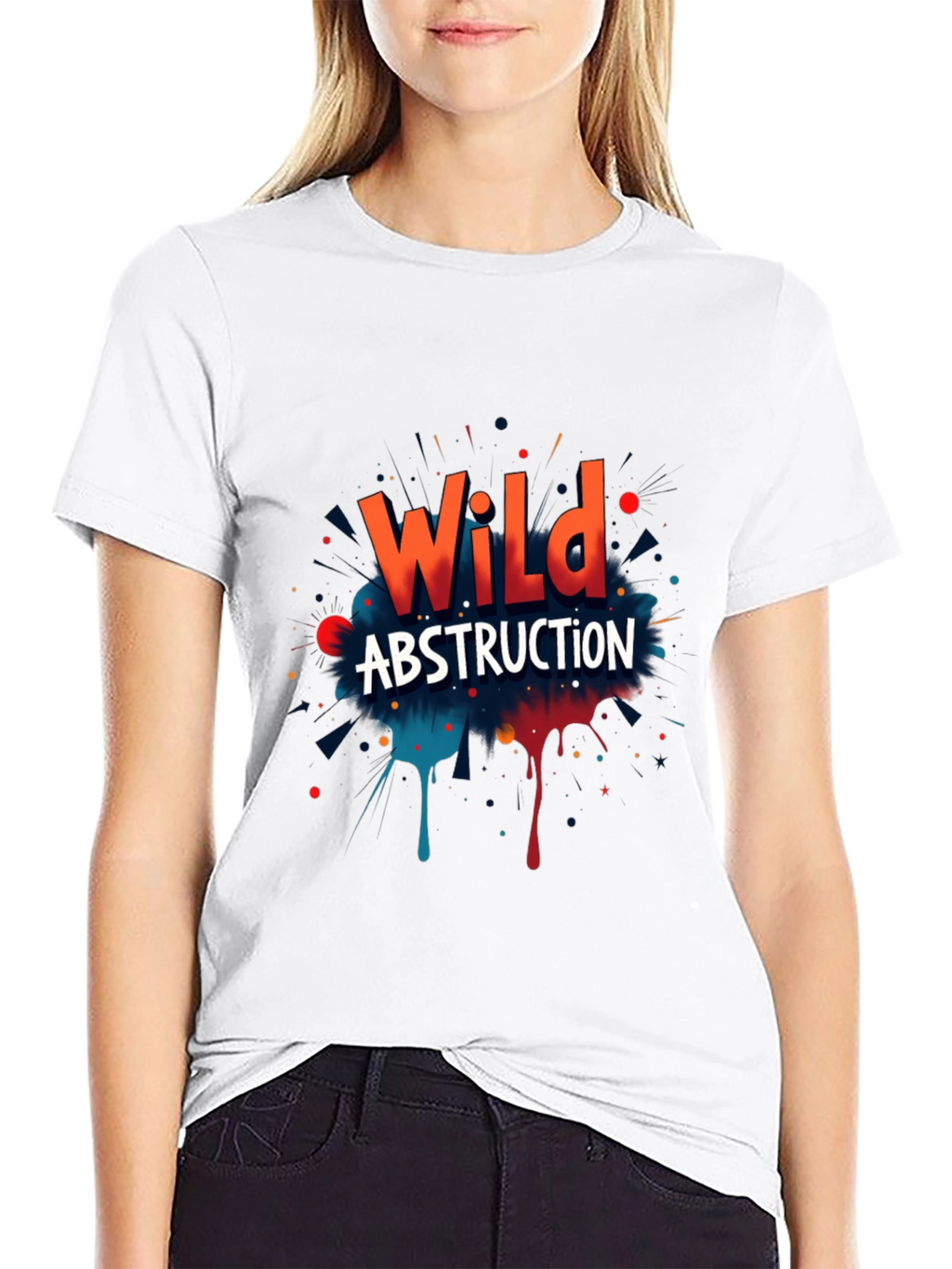 Wild Abstraction Graphic Print T-Shirt