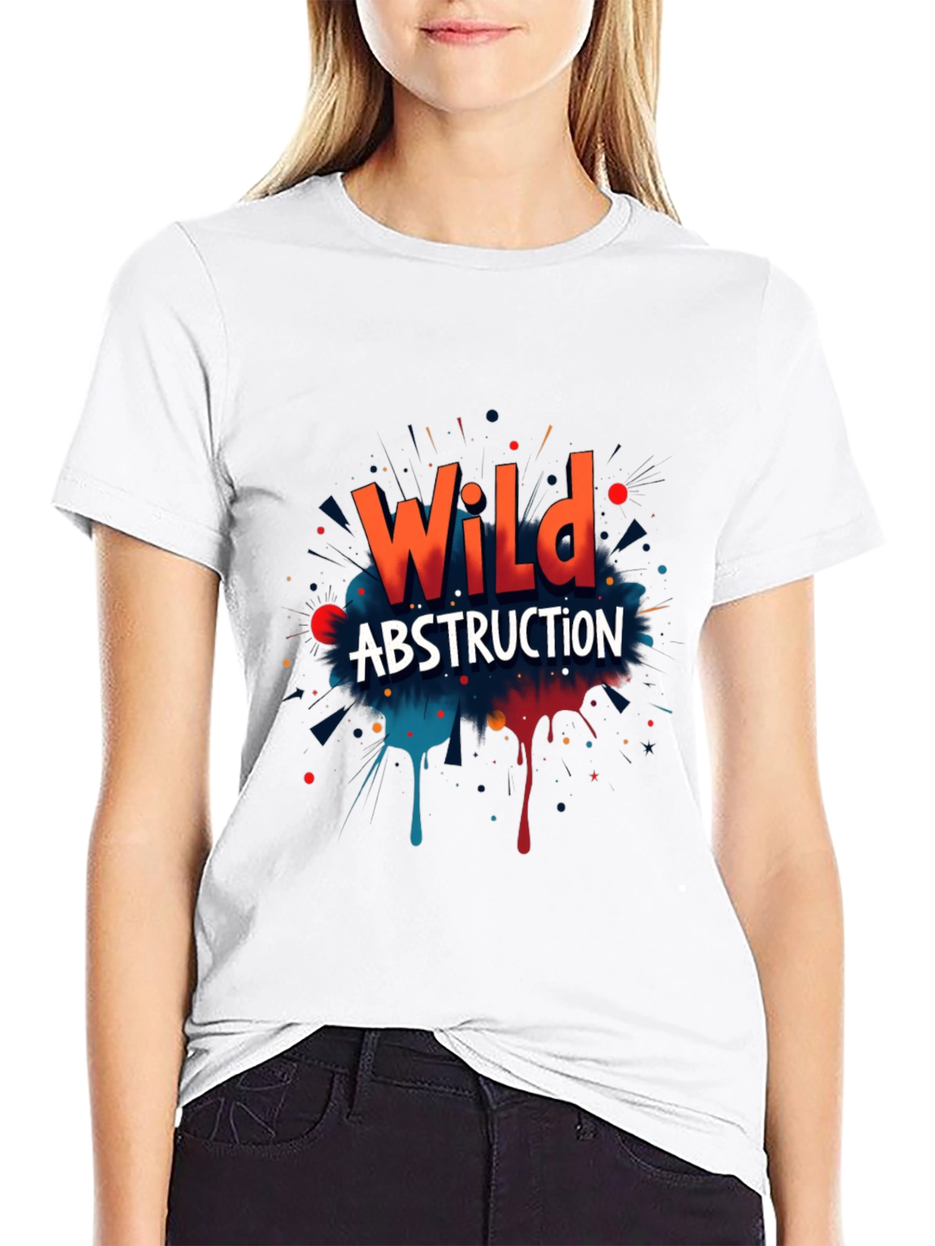 Wild Abstraction Graphic Print T-Shirt