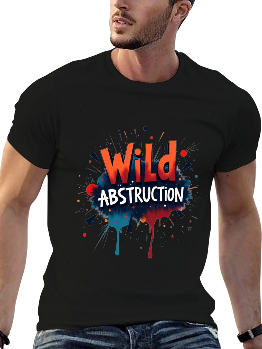 Wild Abstraction Graphic Print T-Shirt