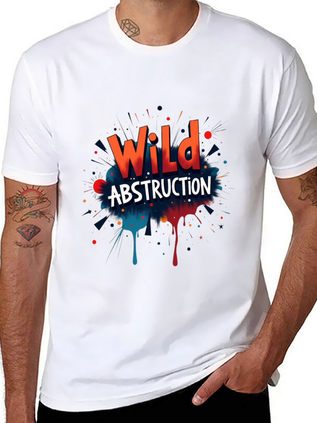 Wild Abstraction Graphic Print T-Shirt