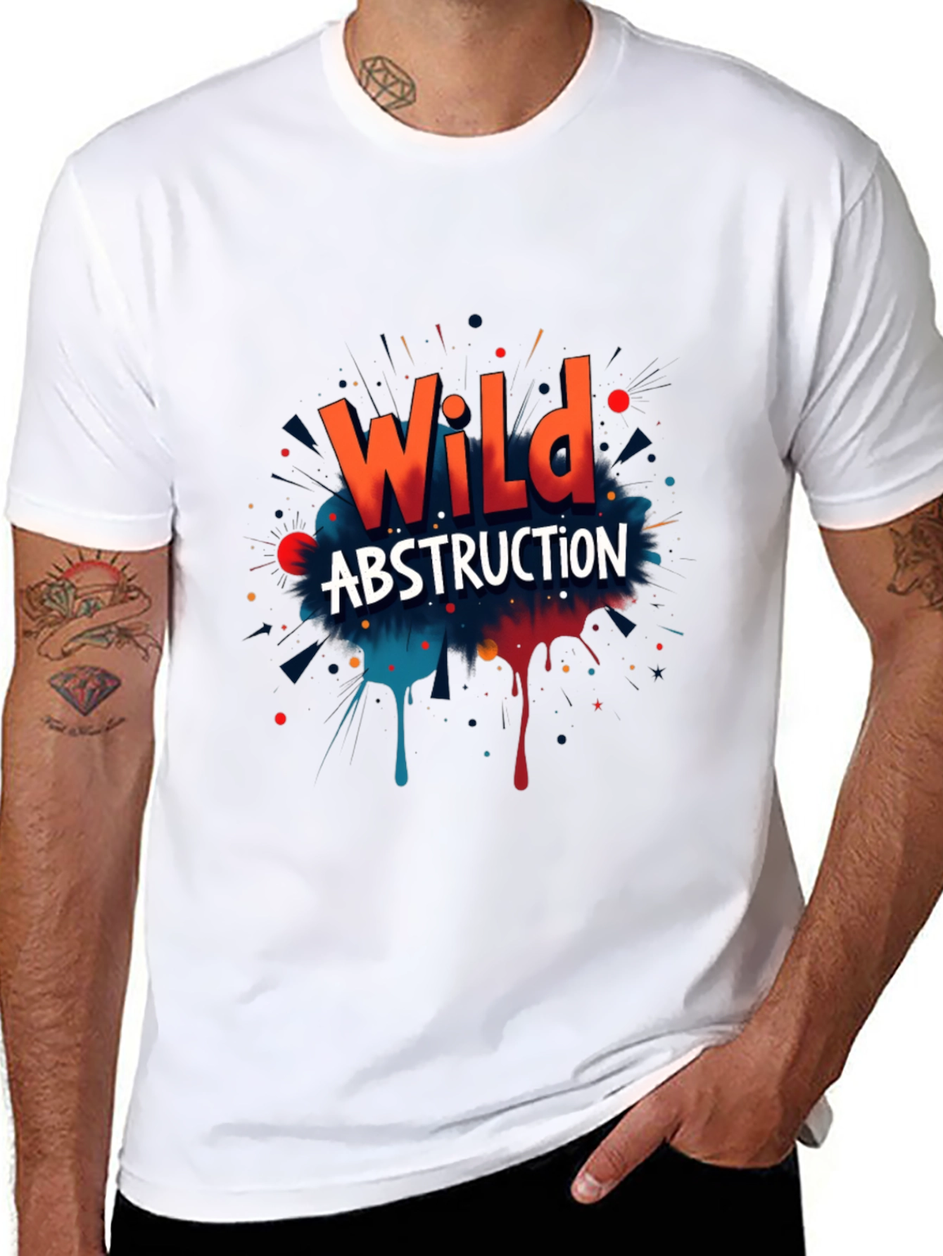 Wild Abstraction Graphic Print T-Shirt