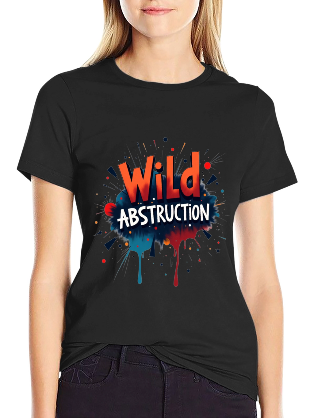 Wild Abstraction Graphic Print T-Shirt