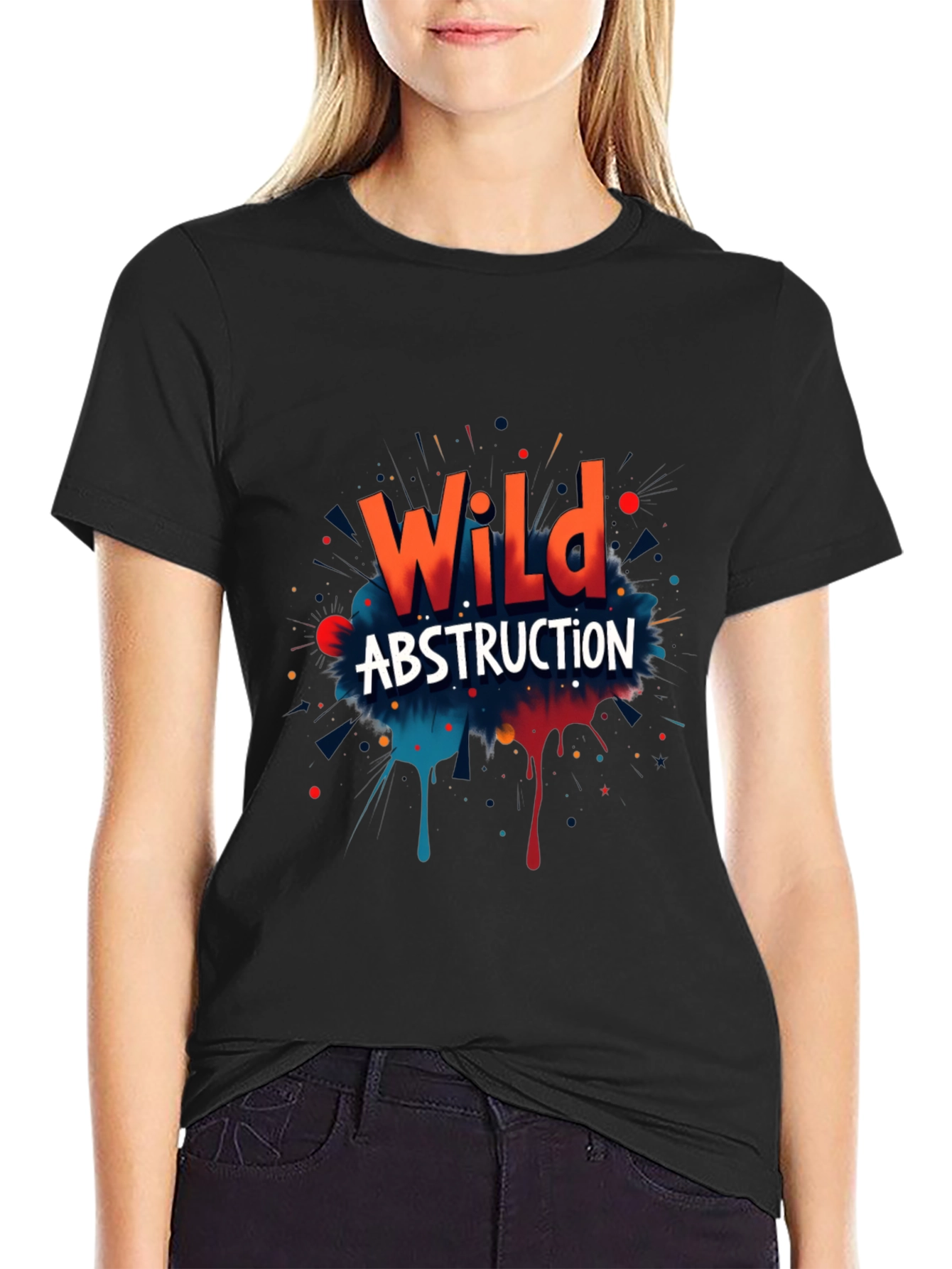 Wild Abstraction Graphic Print T-Shirt