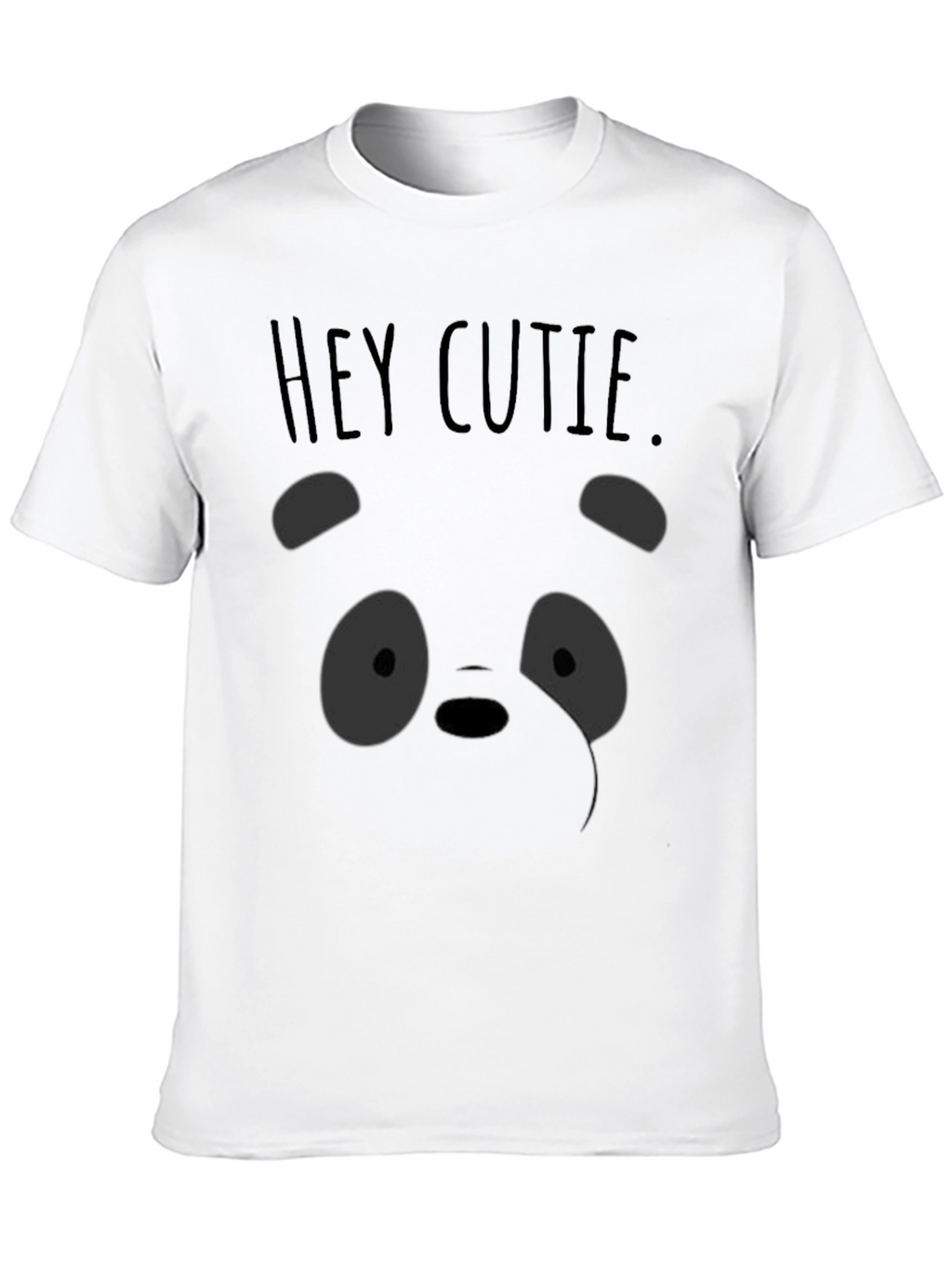 Hey Cutie Panda Graphic T-Shirt - Soft Cotton Blend