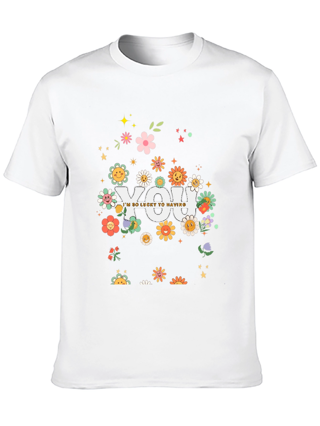 Lucky To Have You Graphic Tee - Black