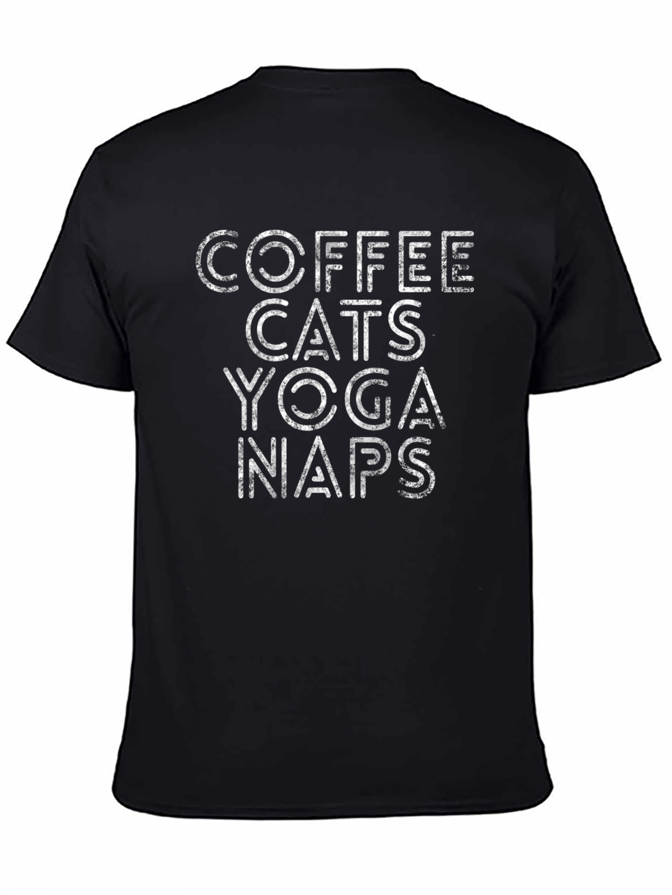 Coffee Cats Yoga Naps Graphic Tee