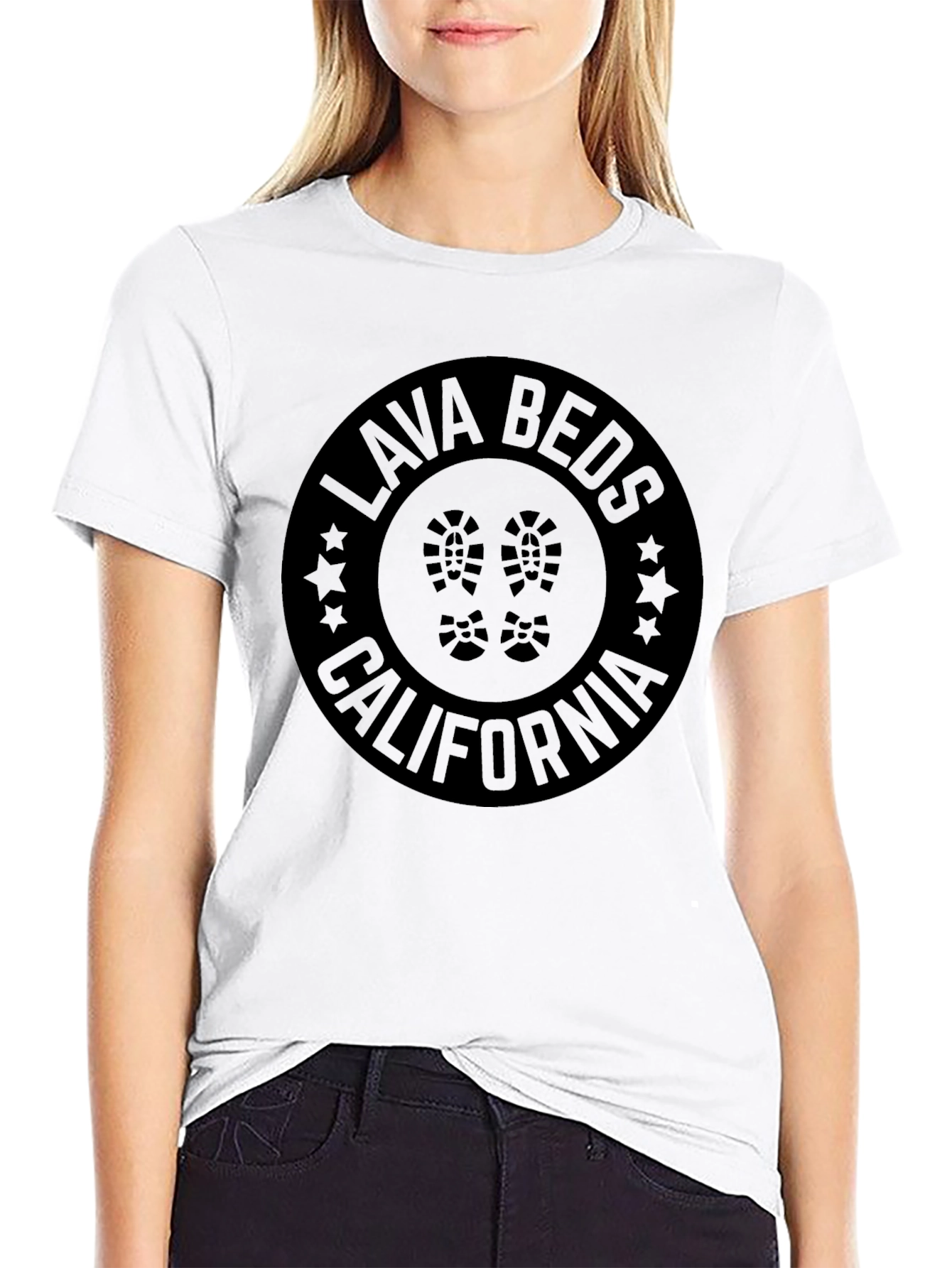 Lava Beds California Black Graphic T-Shirt