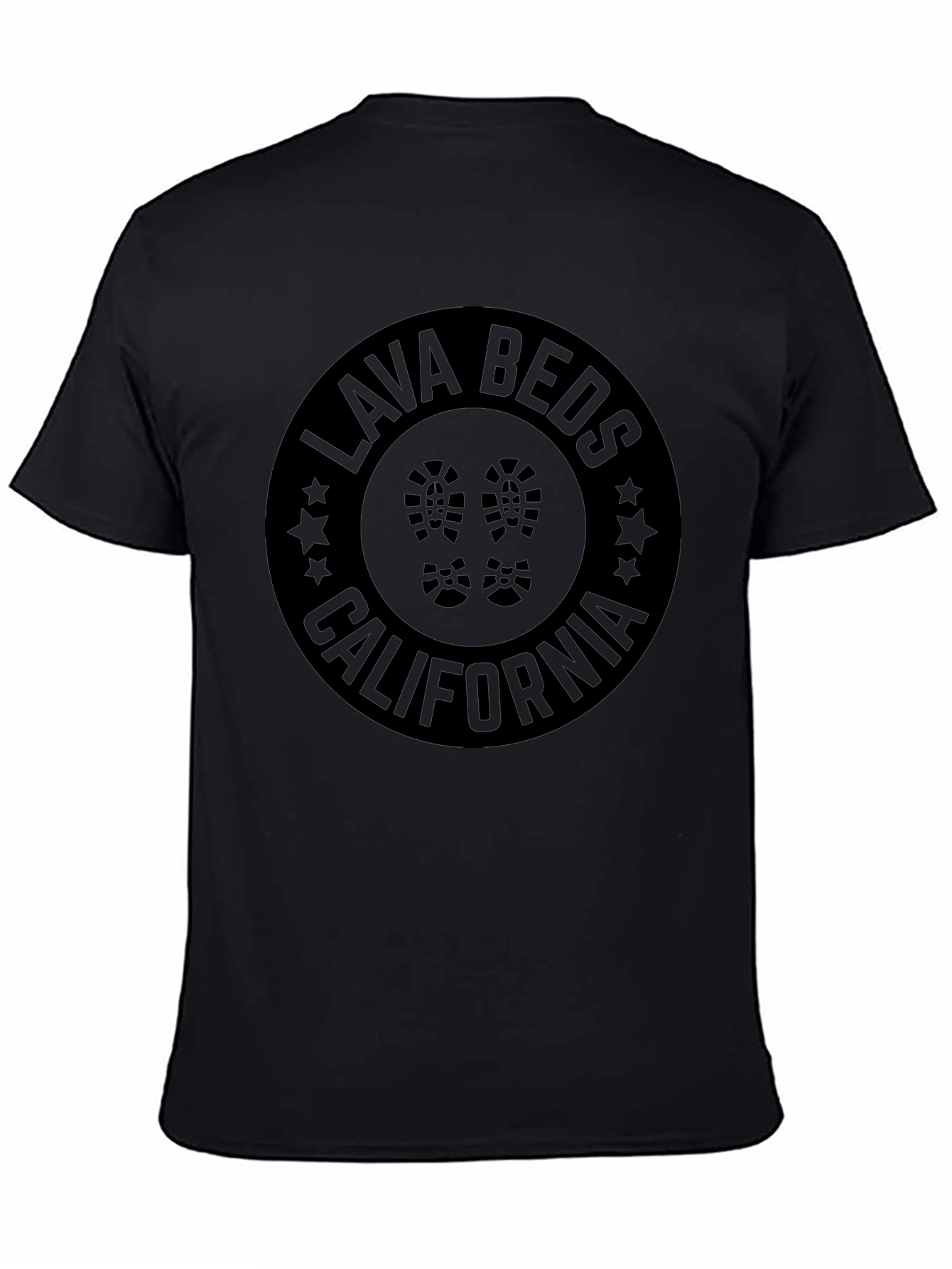 Lava Beds California Black Graphic T-Shirt