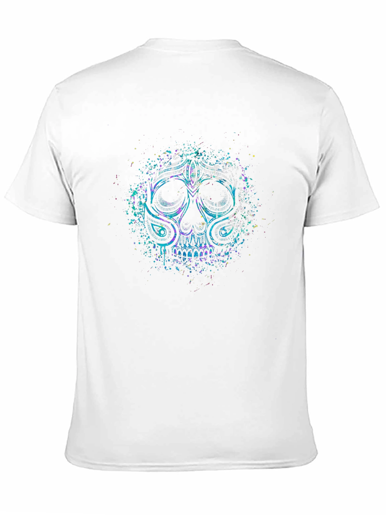 Vibrant Skull Graphic Black T-Shirt