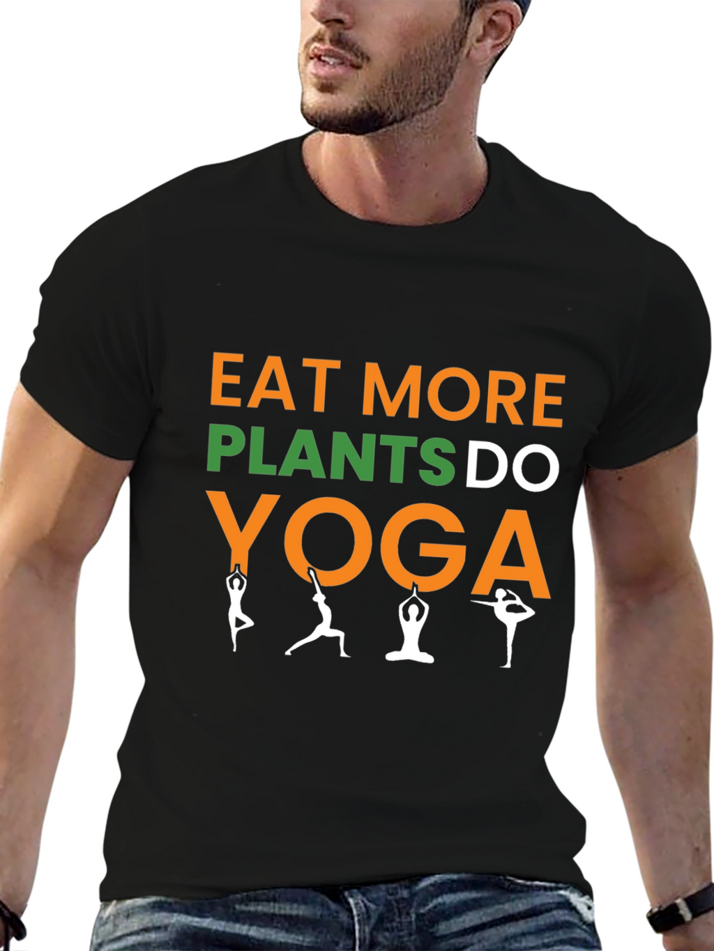 Eat More Plants Do Yoga Graphic Tee