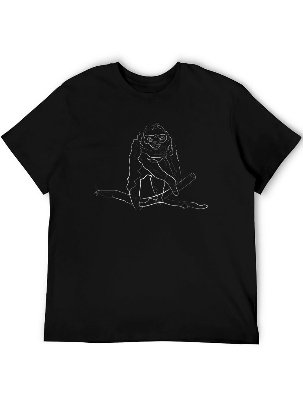 Monkey Graphic Print Black T-Shirt