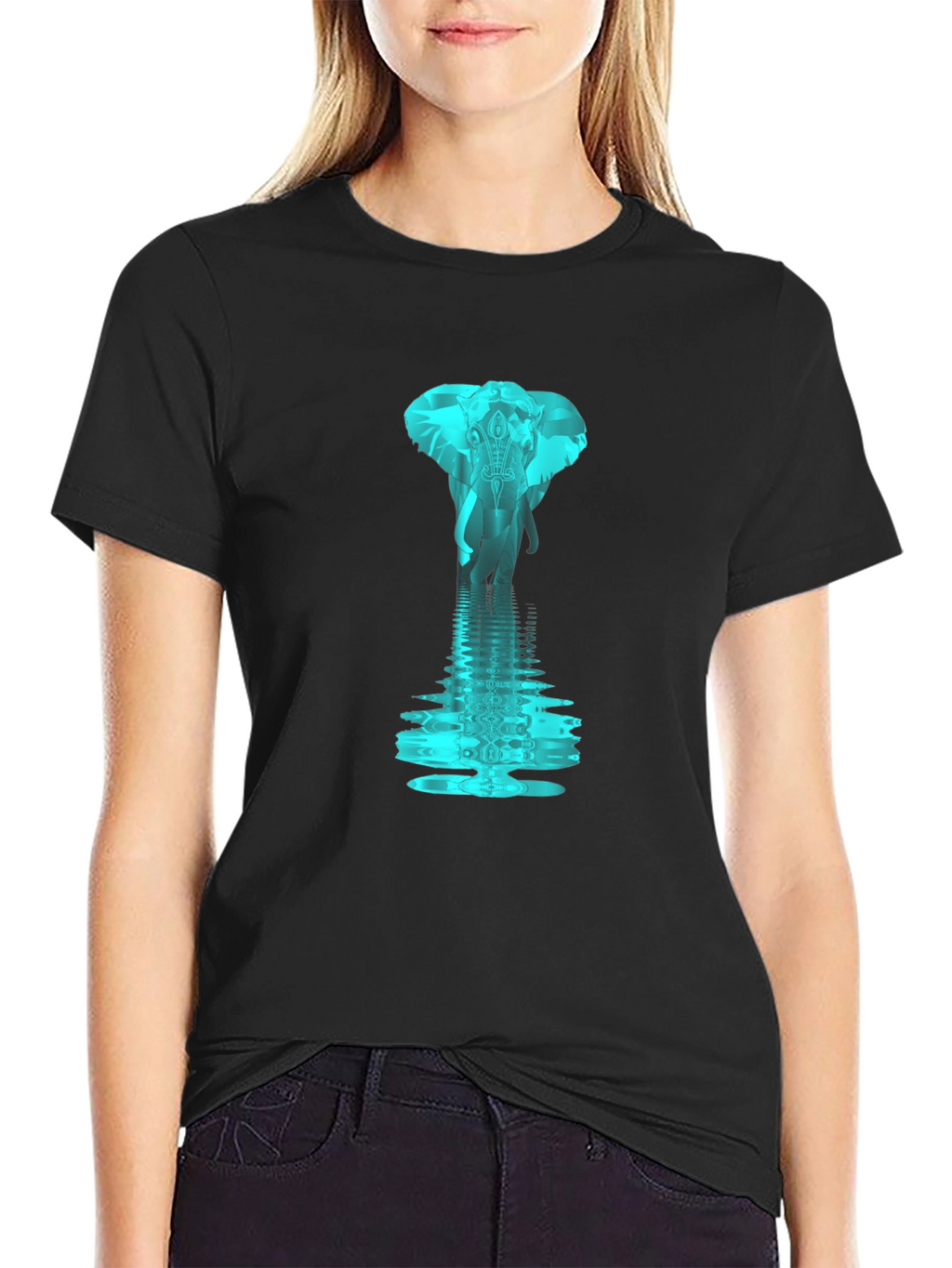 Elephant Reflection Graphic T-Shirt