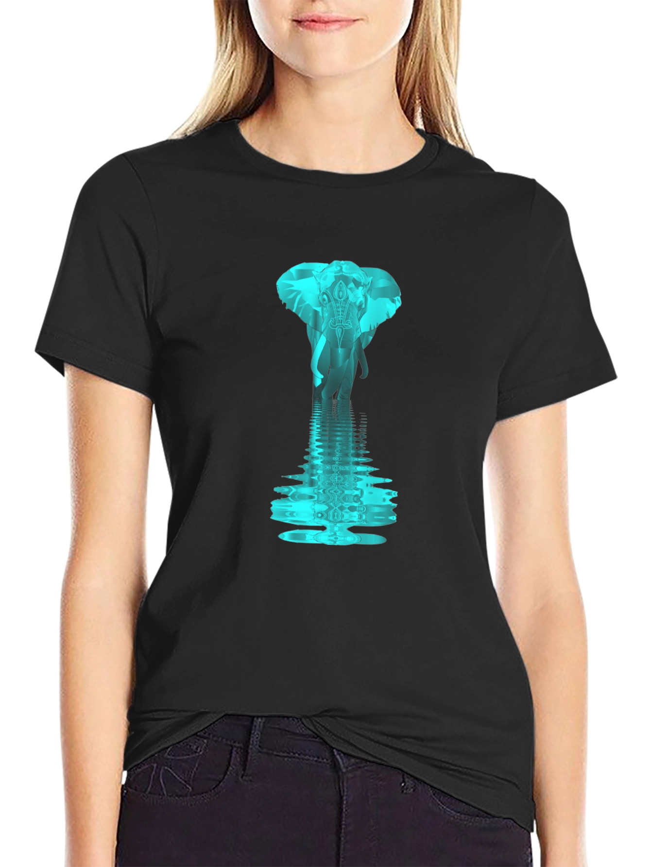 Elephant Reflection Graphic T-Shirt