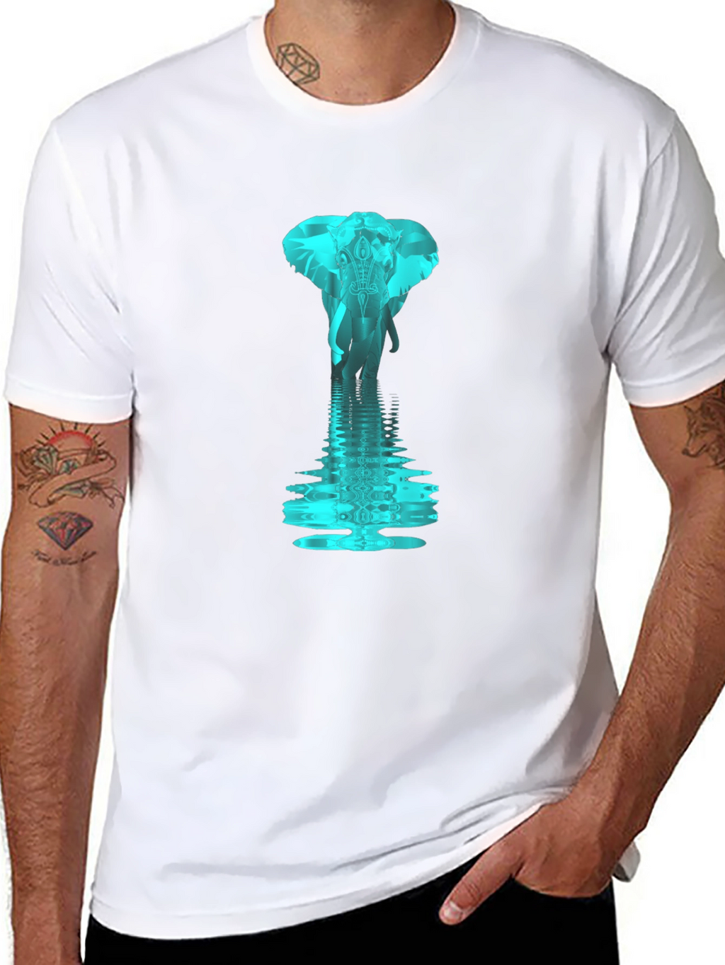 Elephant Reflection Graphic T-Shirt