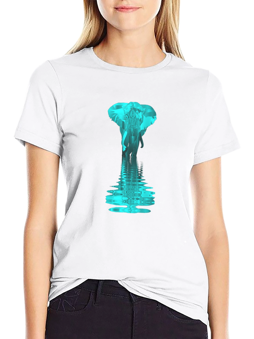 Elephant Reflection Graphic T-Shirt