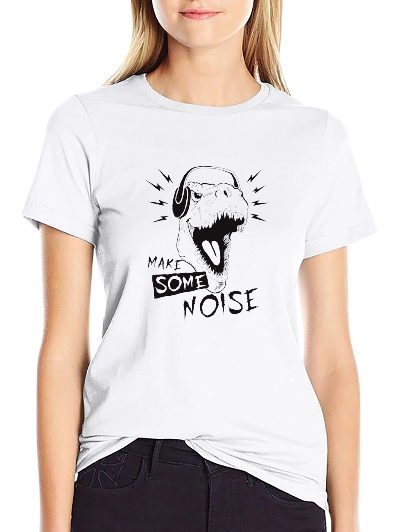 Mens Black Graphic Tee - Dog With Headphones