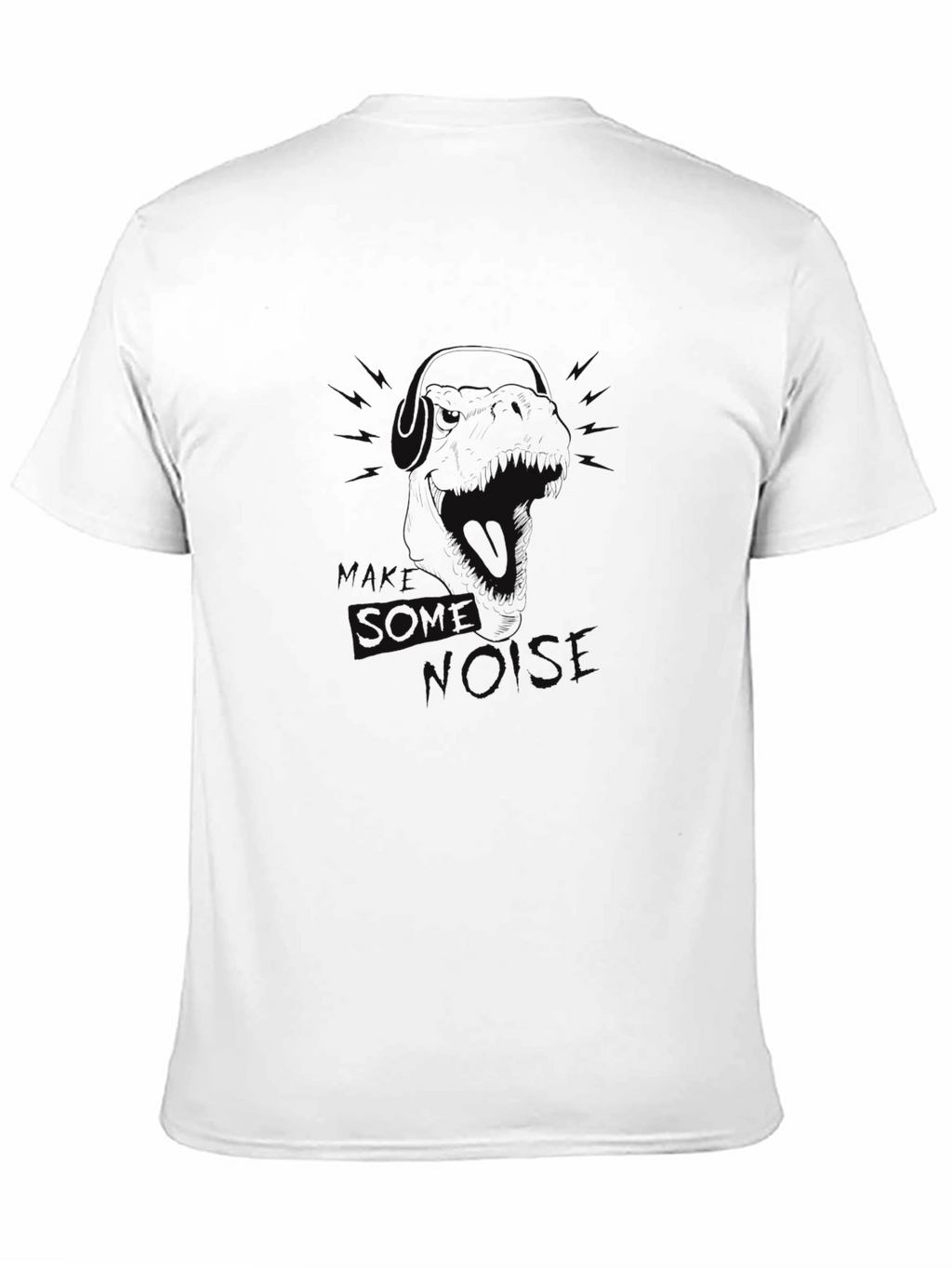 Mens Black Graphic Tee - Dog With Headphones