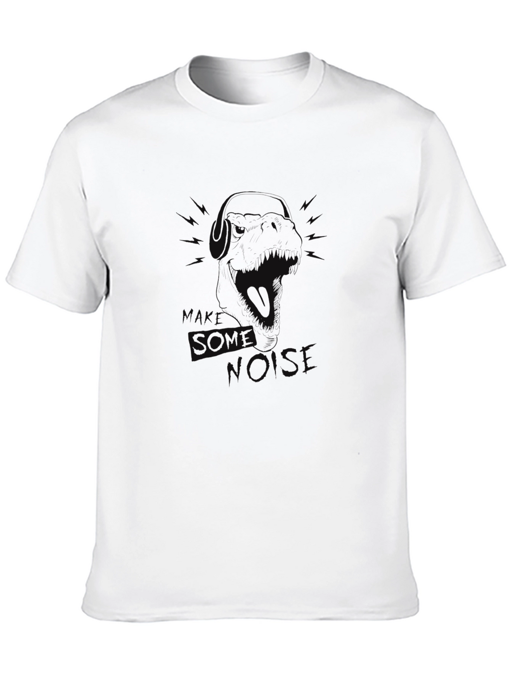Mens Black Graphic Tee - Dog With Headphones