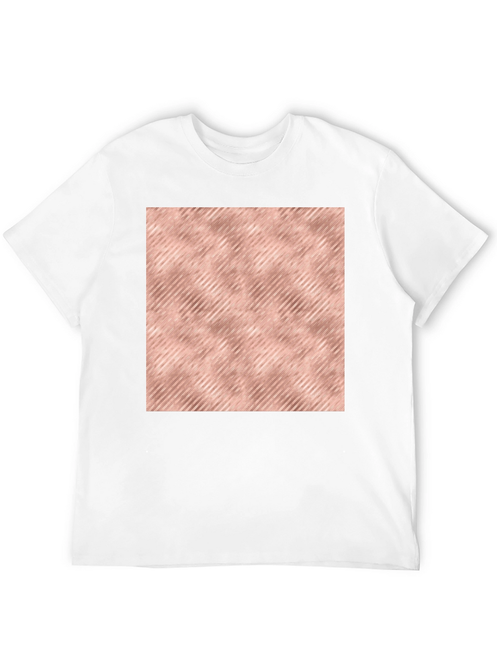 Modern Black T-Shirt with Rose Gold Pattern